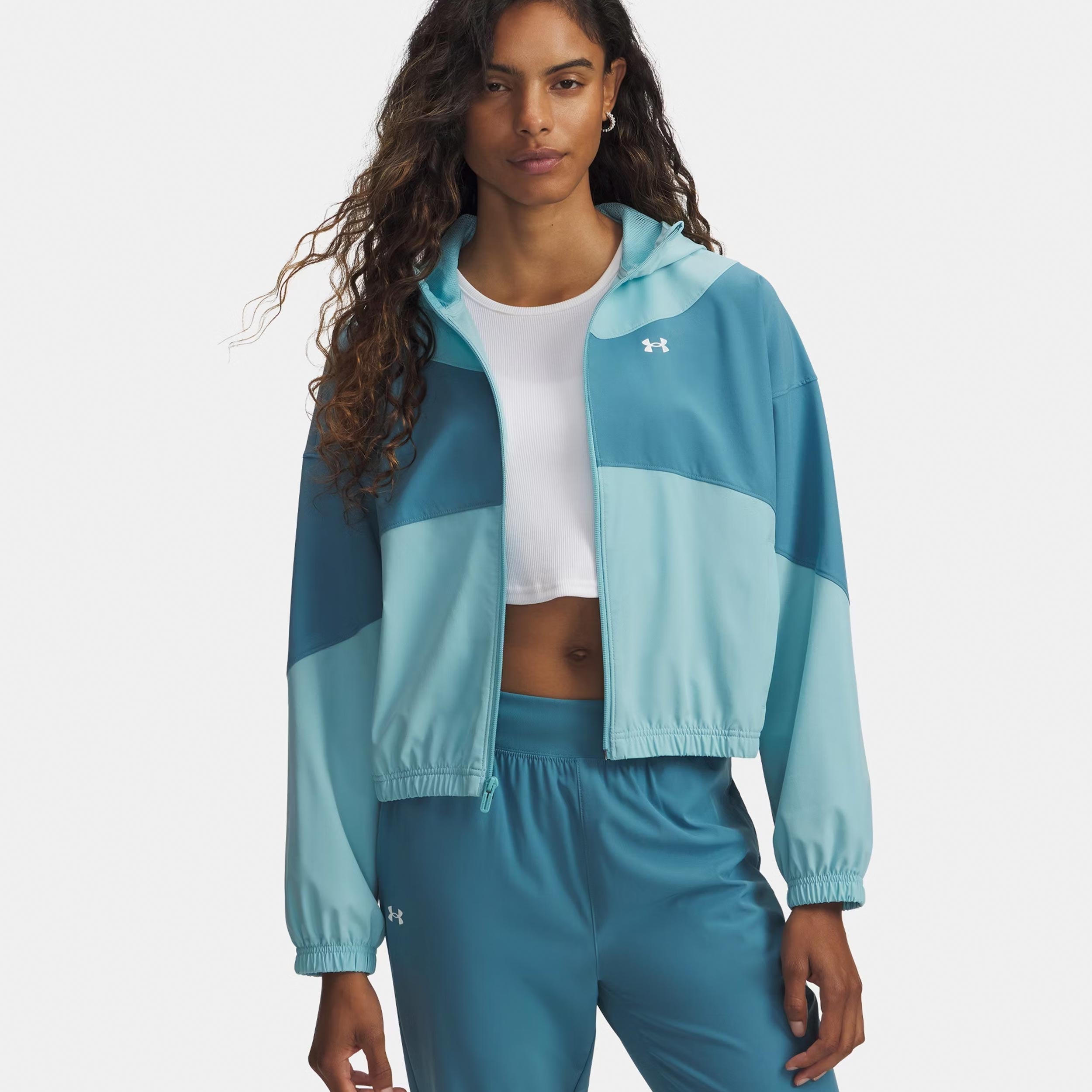 Under Armour Rival Woven Kurtka treningowa Kobiety-niebieski