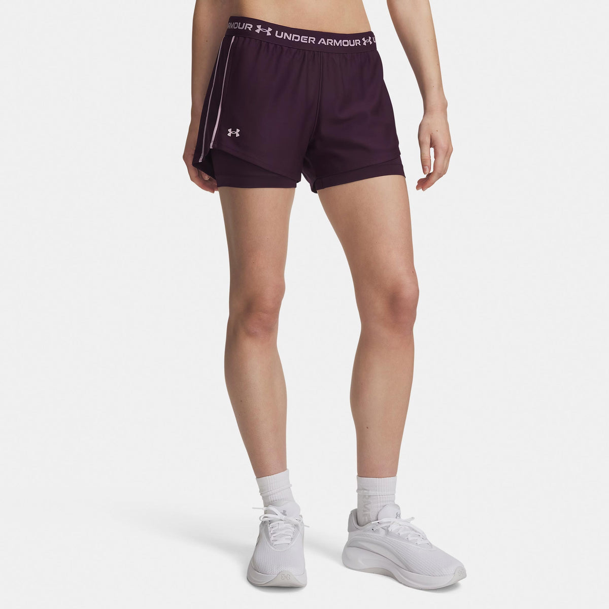 Under Armour Tech Play Up 2in1  Szorty Kobiety - liliowy, ciemnoróżowy