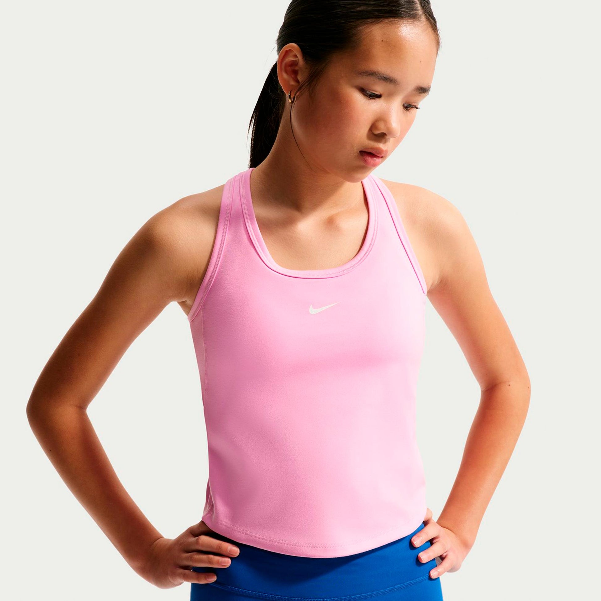 Nike Dri-FIT One Tank top Dzieci - róż, biały