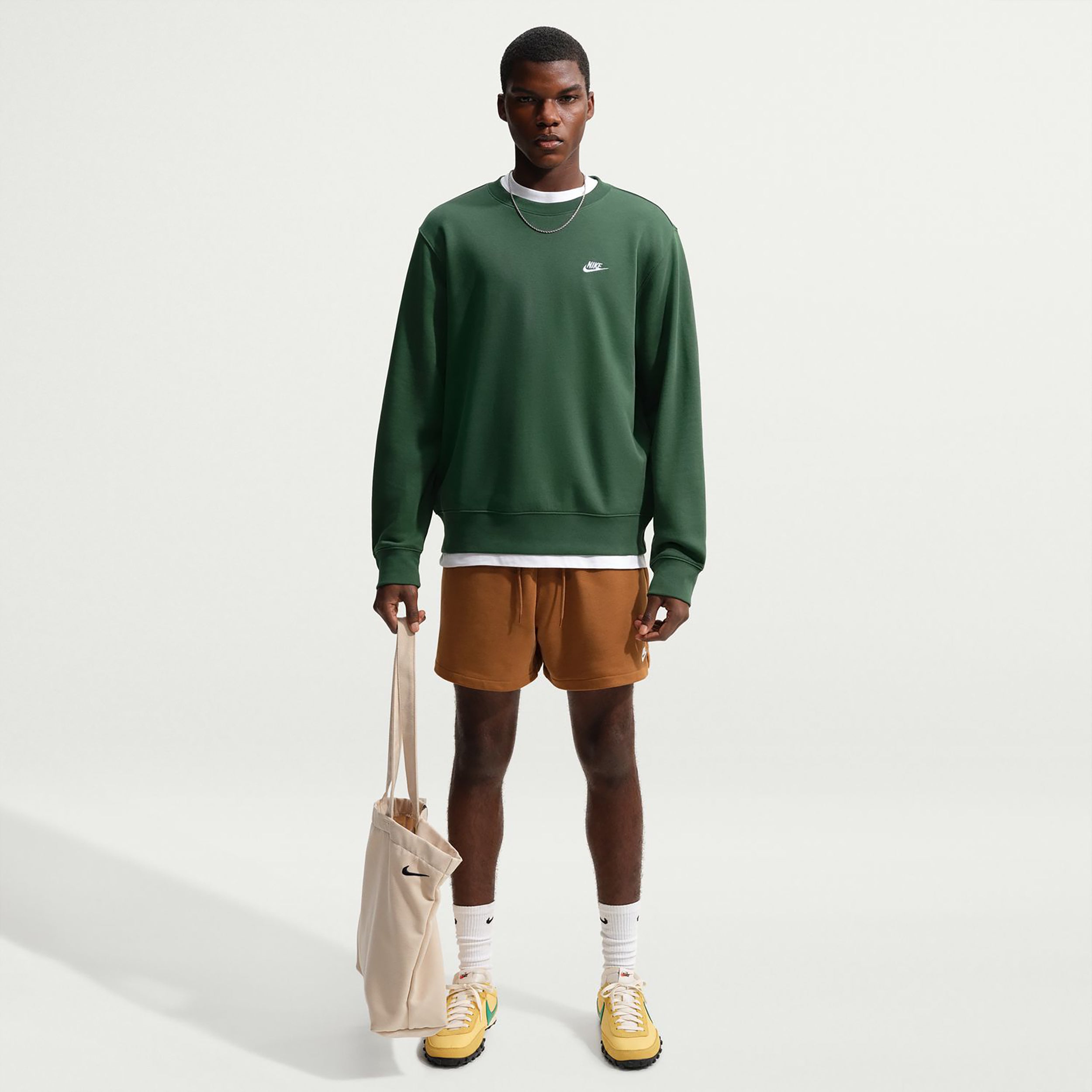Nike Club Crew Bluza Mężczyźni - ciemnozielony