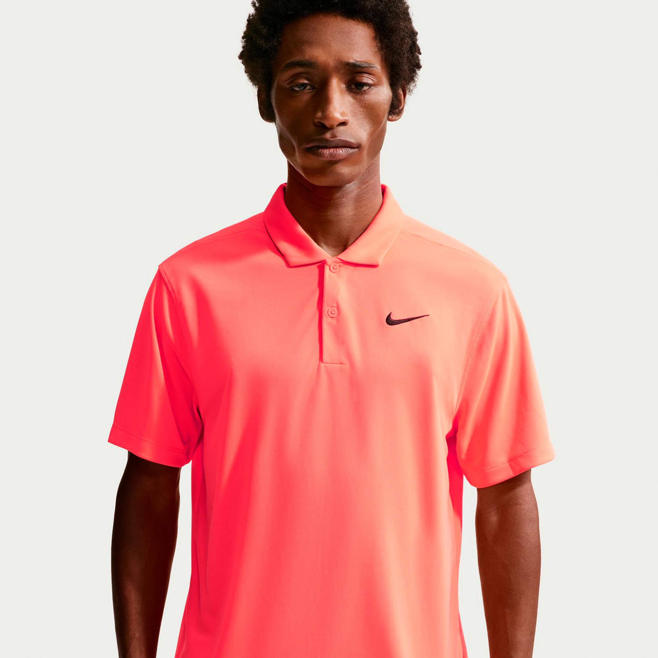 Nike Dri-Fit Victory Court Solid Polo Mężczyźni - koral, czarny