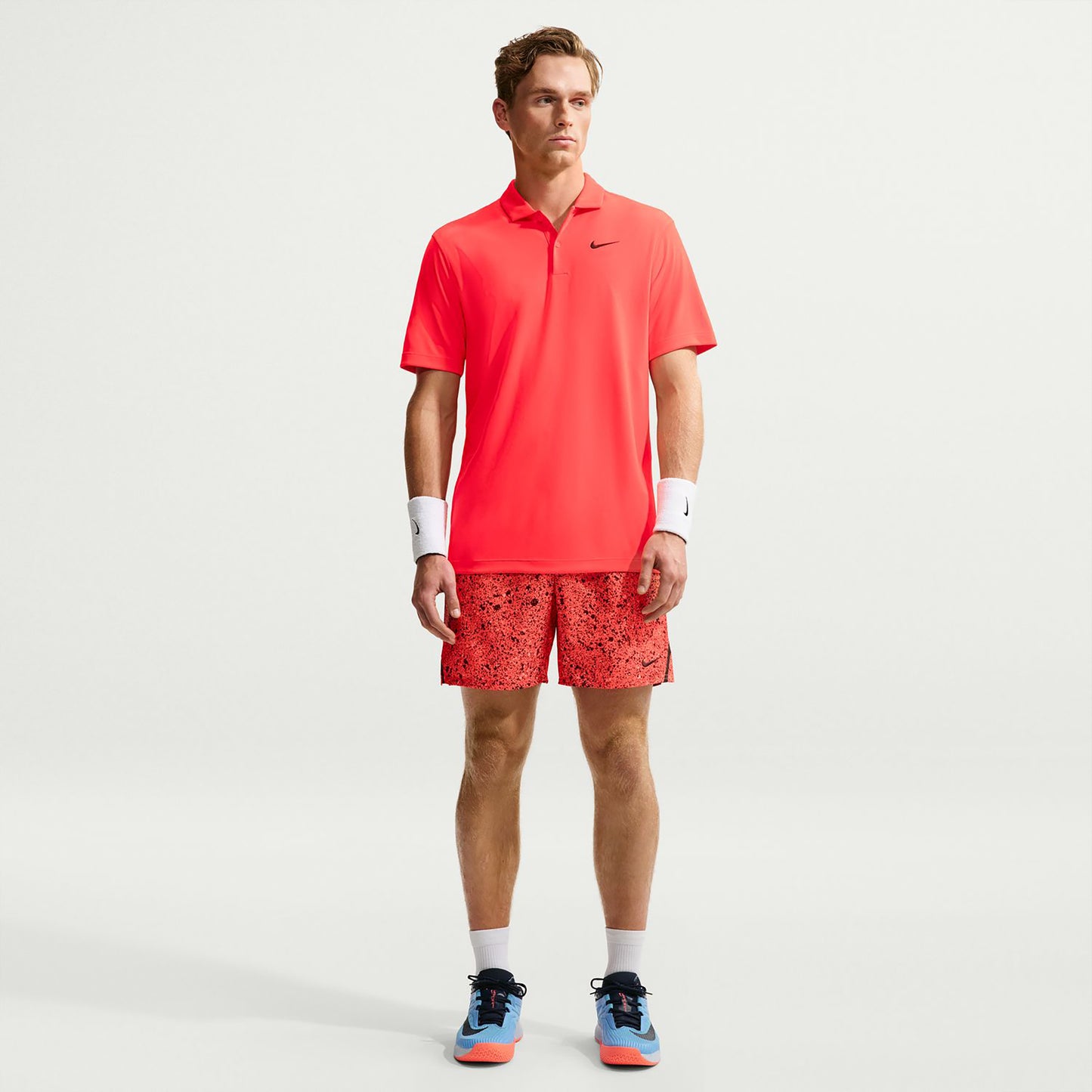 Nike Dri-Fit Victory Court Solid Polo Mężczyźni - czerwony, czarny