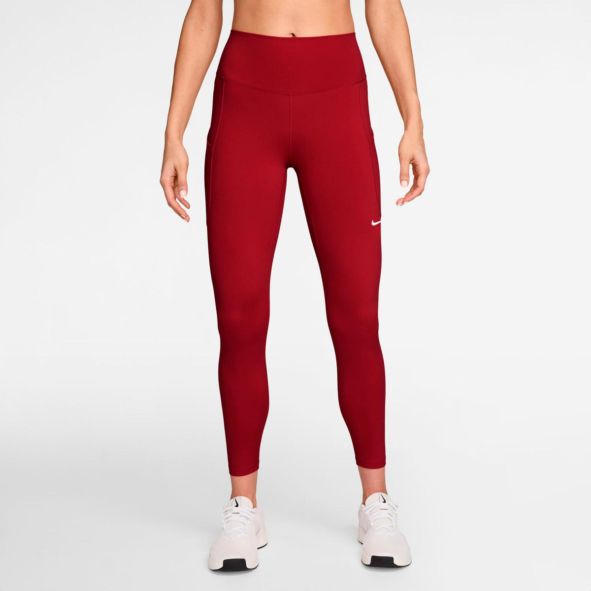 Nike Dri-FIT One High Rise 7/8 Getry Kobiety - czerwony