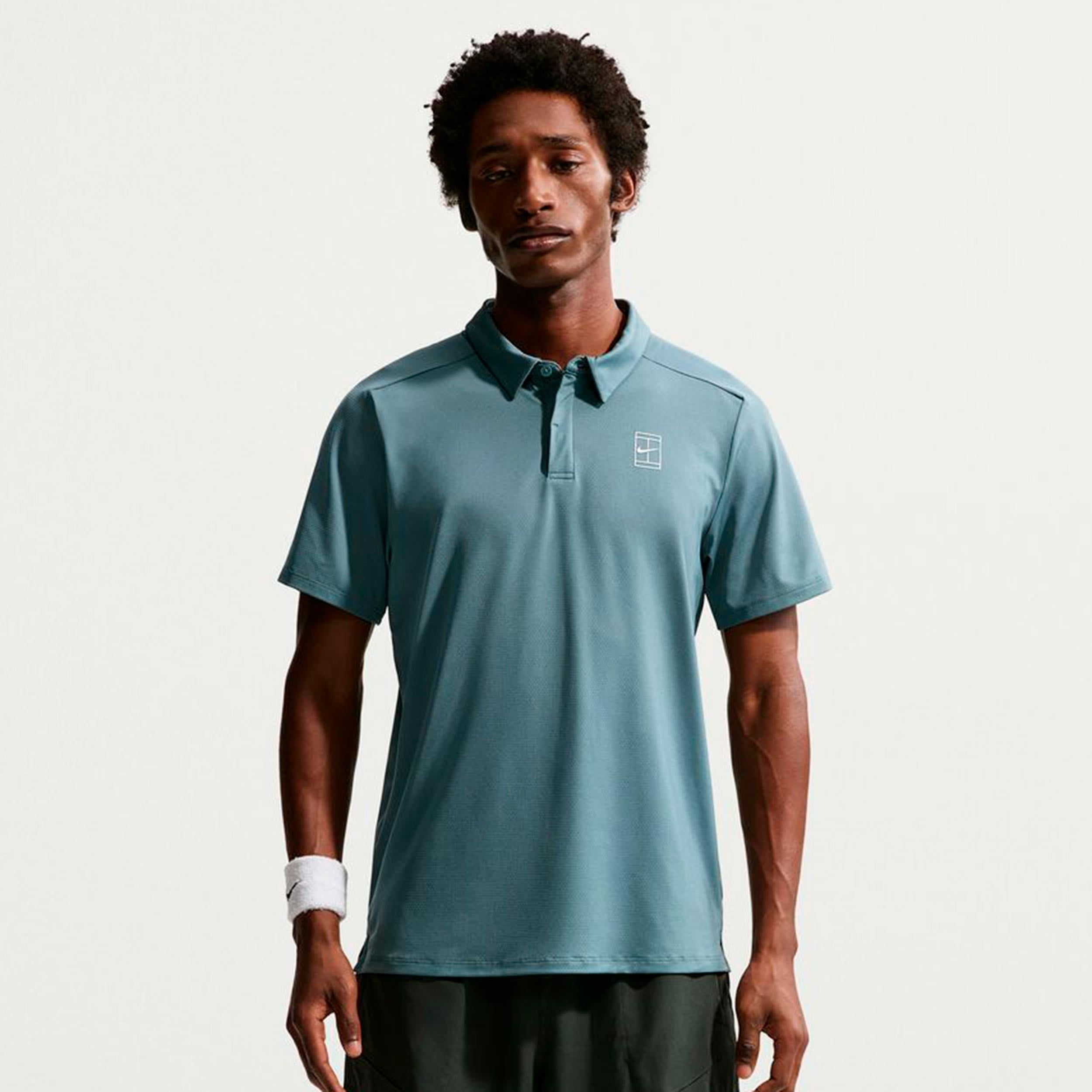 Nike Jannik Sinner Court Dri-FIT Advantage Polo Mężczyźni - niebiesko-szary