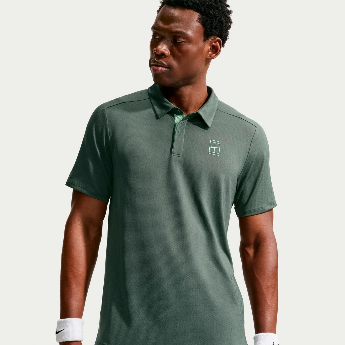 Nike Jannik Sinner Court Dri-FIT Advantage Polo Mężczyźni - szarozielony