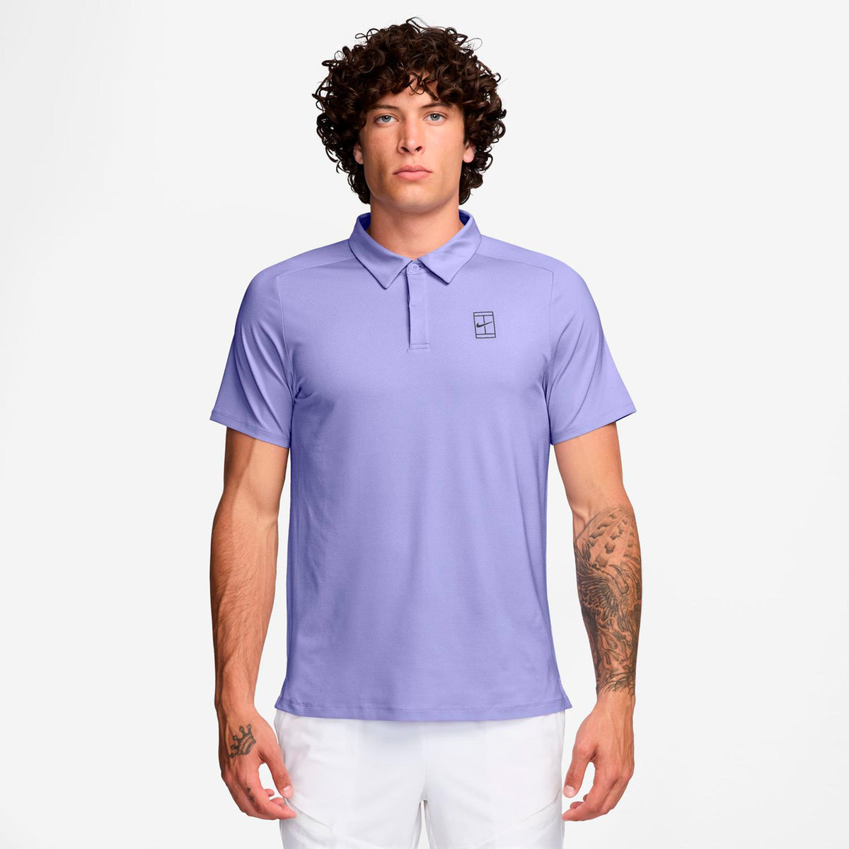 Nike Court Dri-FIT Advantage Polo Mężczyźni - liliowy, ciemnoszary