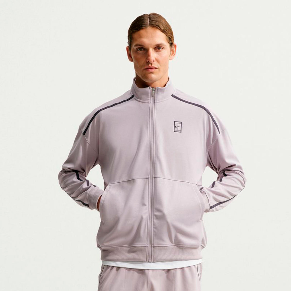 Nike Court Heritage Kurtka treningowa Mężczyźni - szary, liliowy