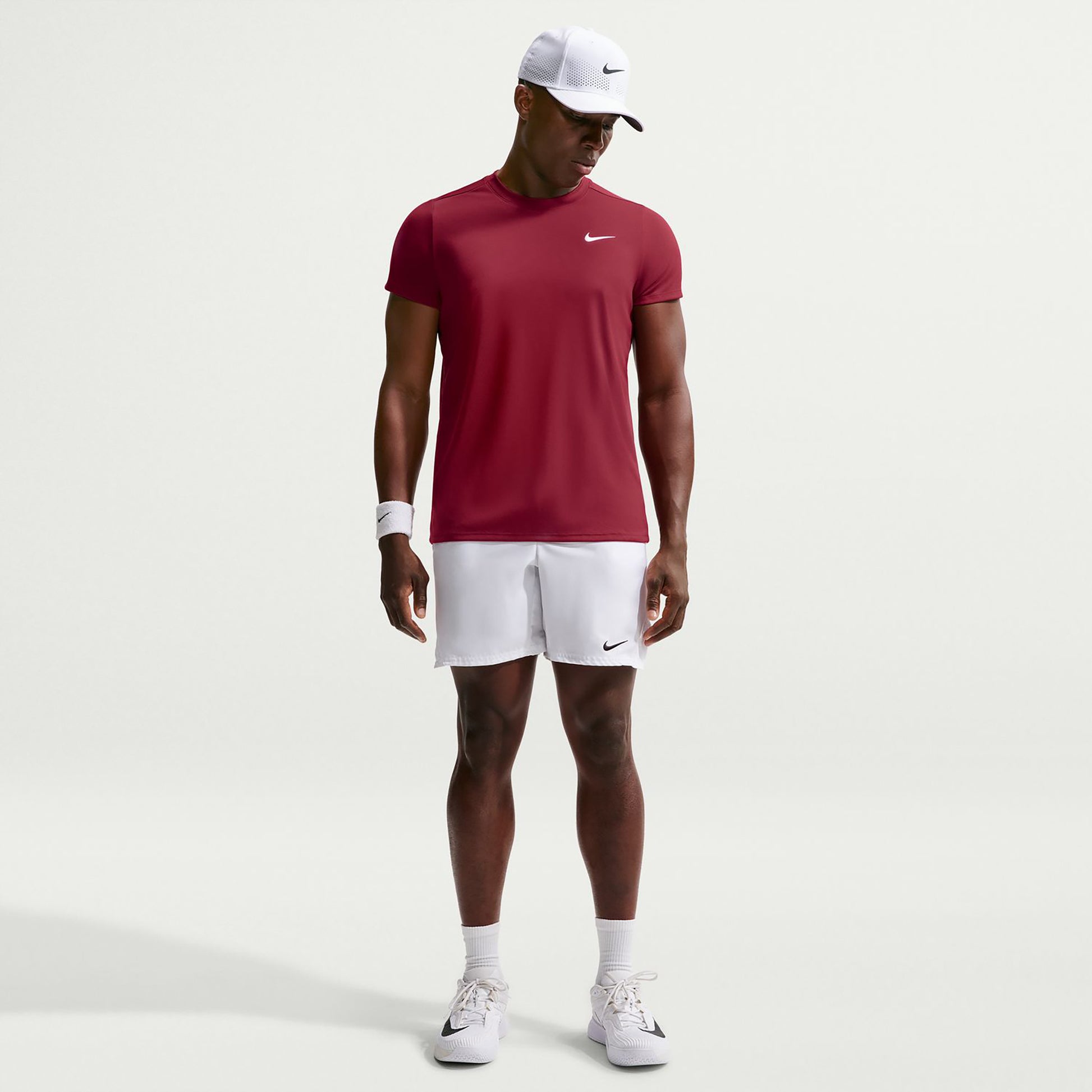 Nike Court Victory Dry Koszulka Mężczyźni - czerwone wino