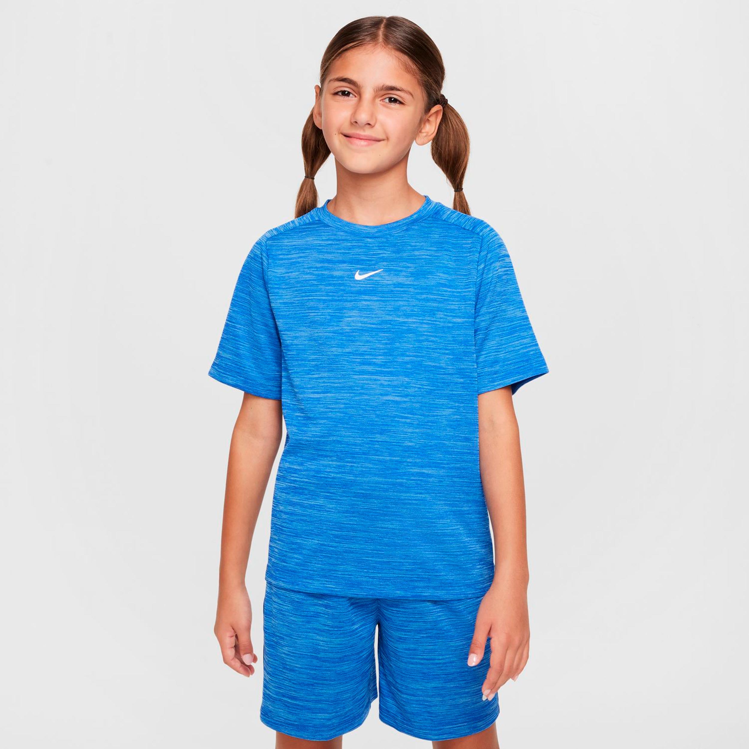 Nike Dri-FIT Multi Heather Koszulka Dzieci-niebieski, biały