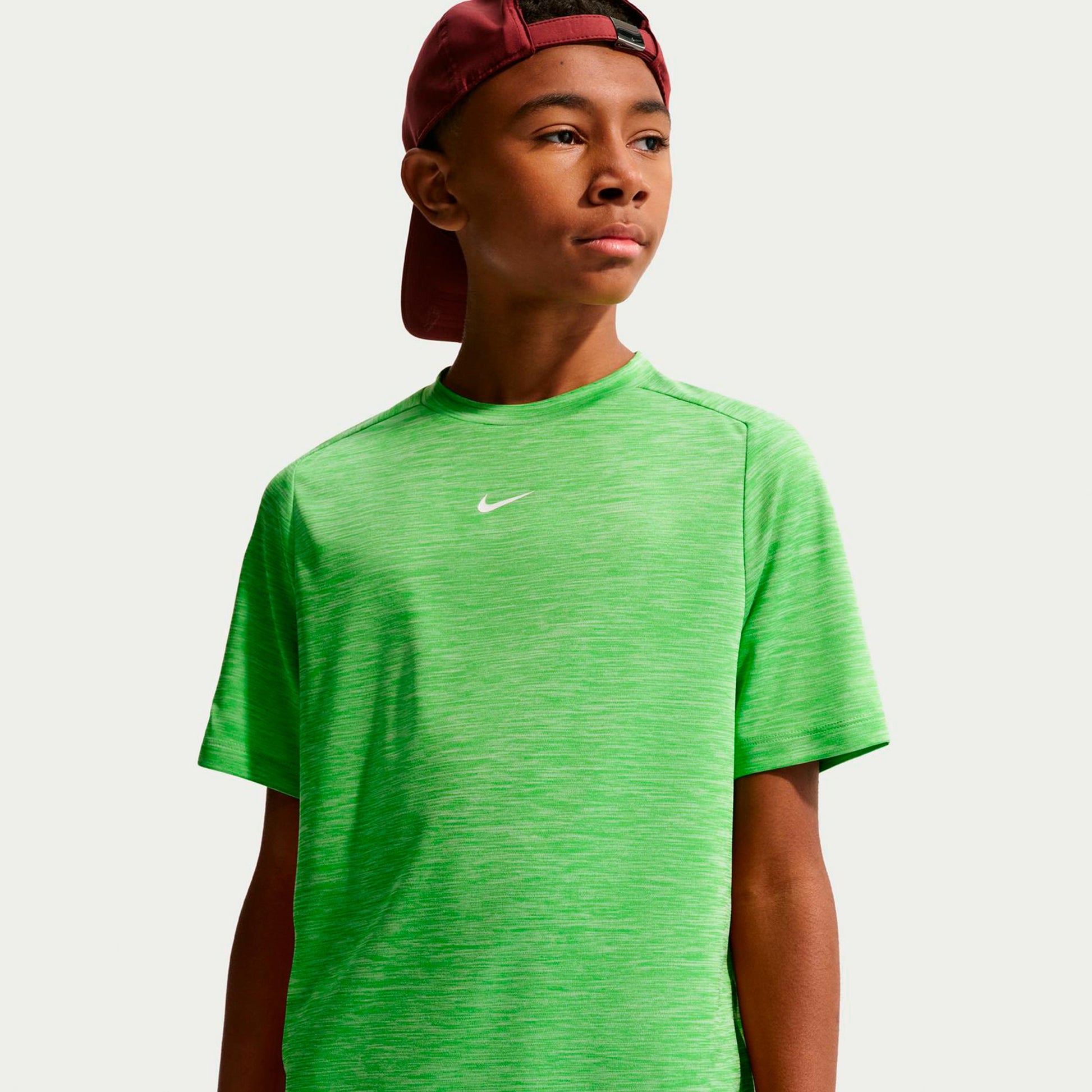 Nike Dri-FIT Multi Heather Koszulka Dzieci-zieleń, biały