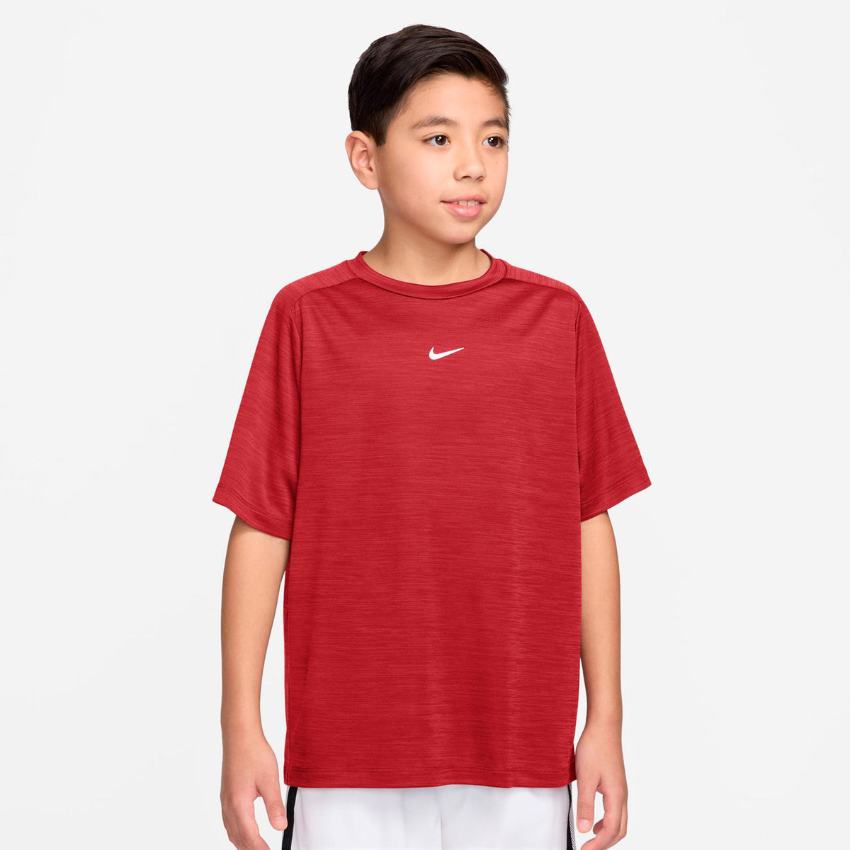 Nike Dri-FIT Multi Heather Koszulka Dzieci - czerwony