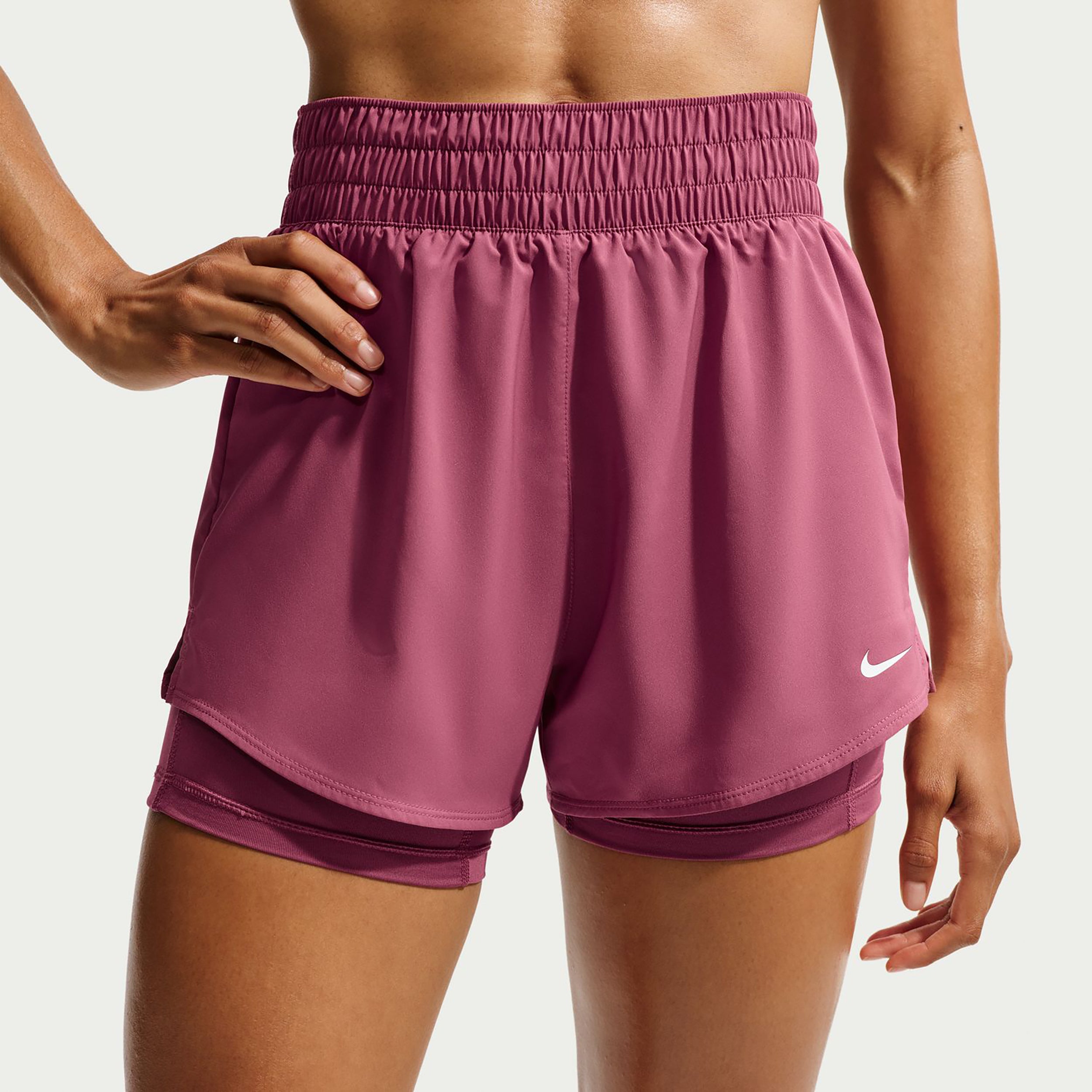 Nike Dri-Fit One High Rise 2in1 3in Szorty Kobiety - fiolet