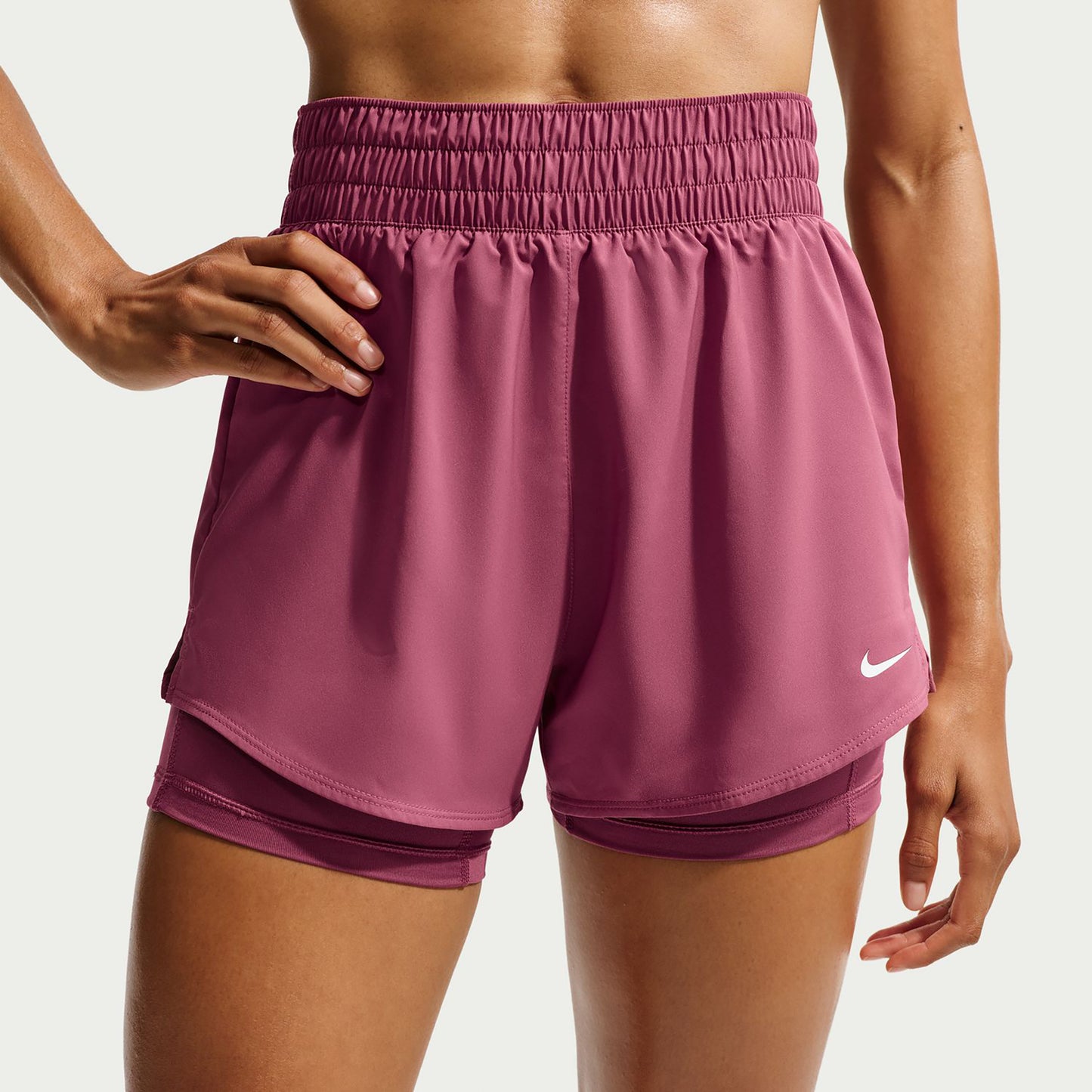 Nike Dri-Fit One High Rise 2in1 3in Szorty Kobiety - fiolet