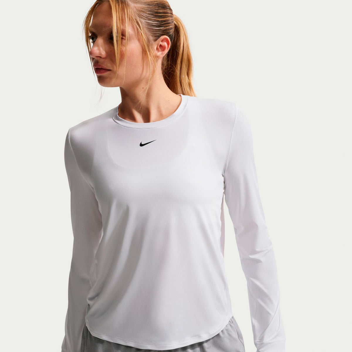 Nike One Classic Dri-Fit Długi Rękaw Kobiety - biały