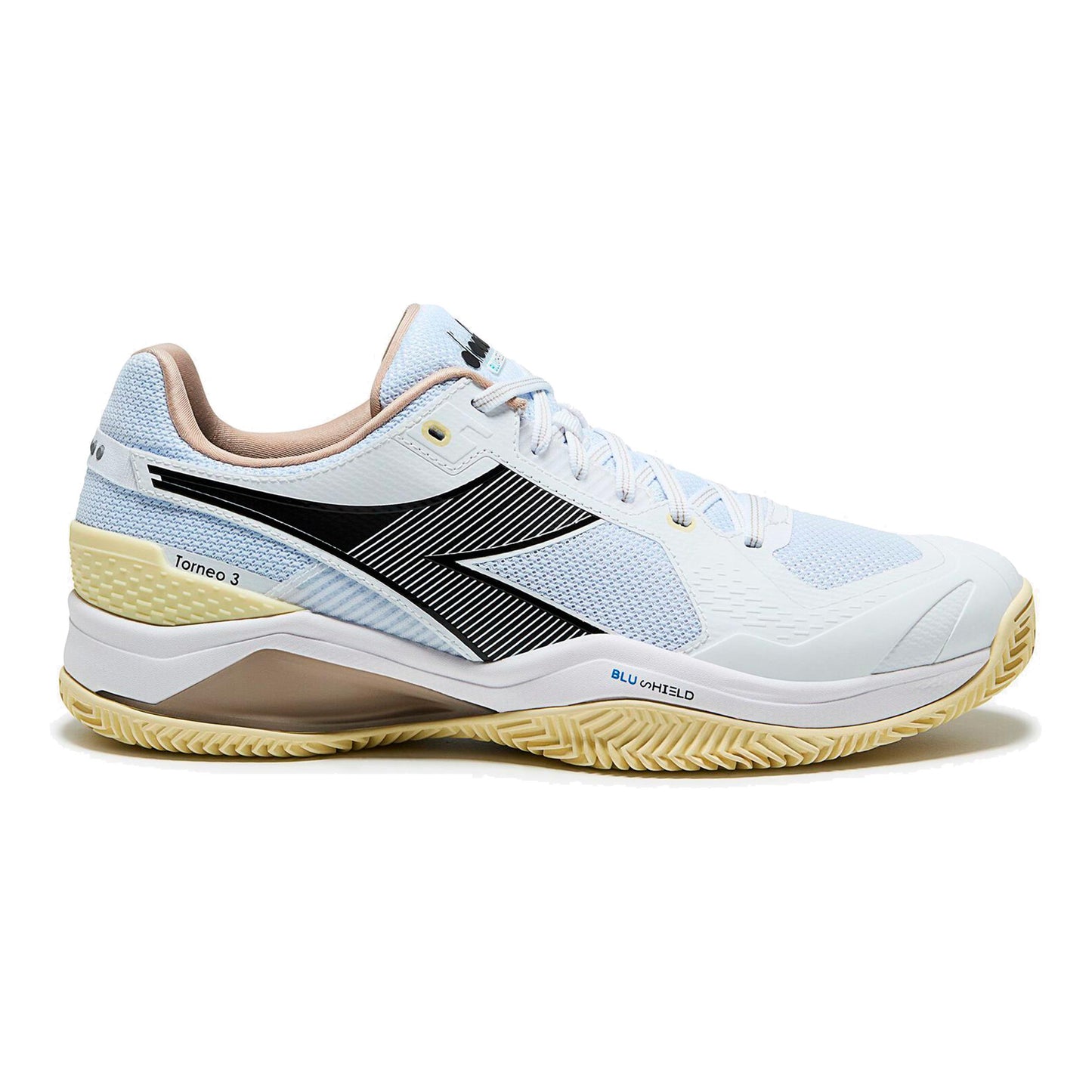 Diadora Blushield Torneo 3 buty do tenisa ziemnego Mężczyźni - biały, czarny