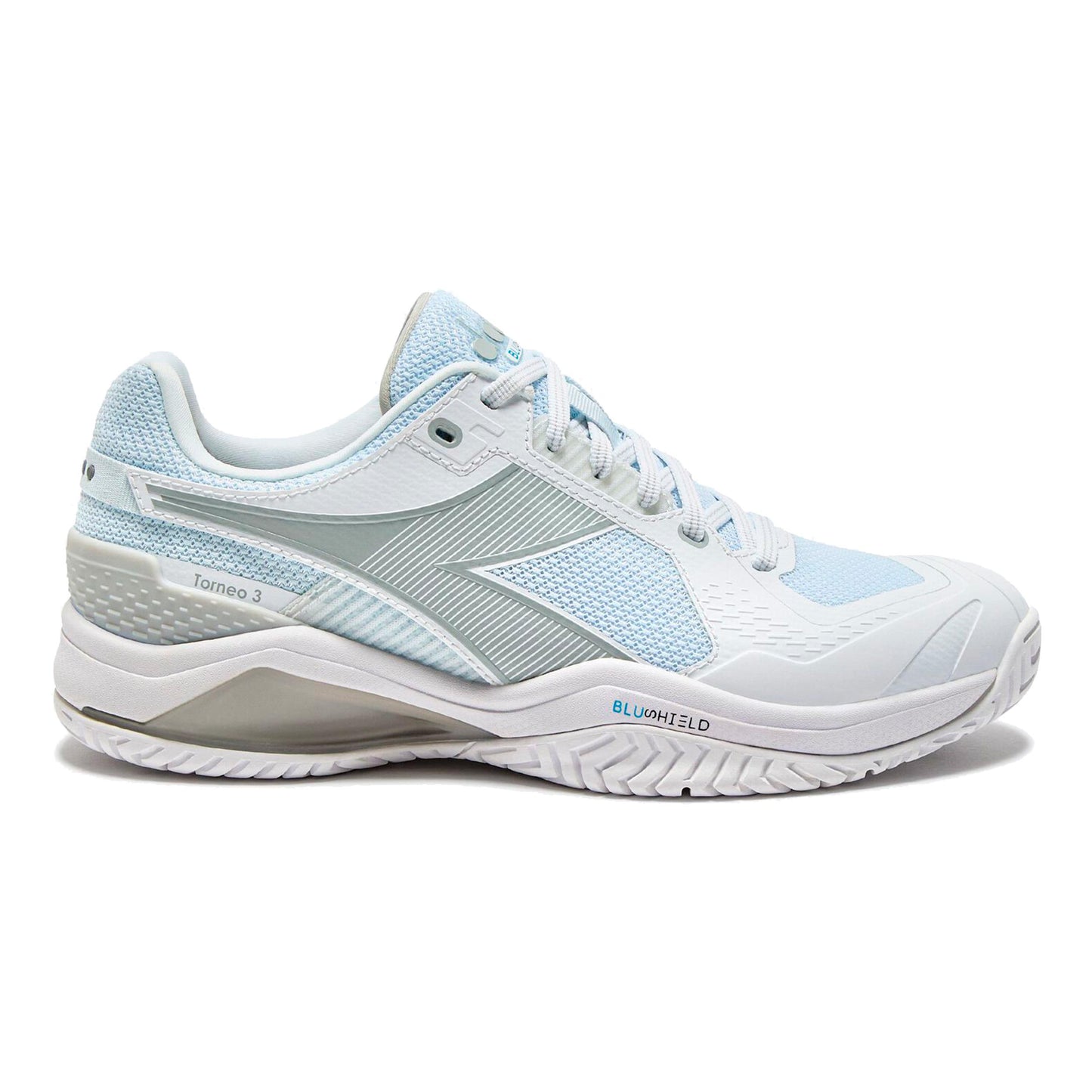 Diadora Blushield Torneo 3 buty do tenisa allcourt Kobiety - biały, srebrny
