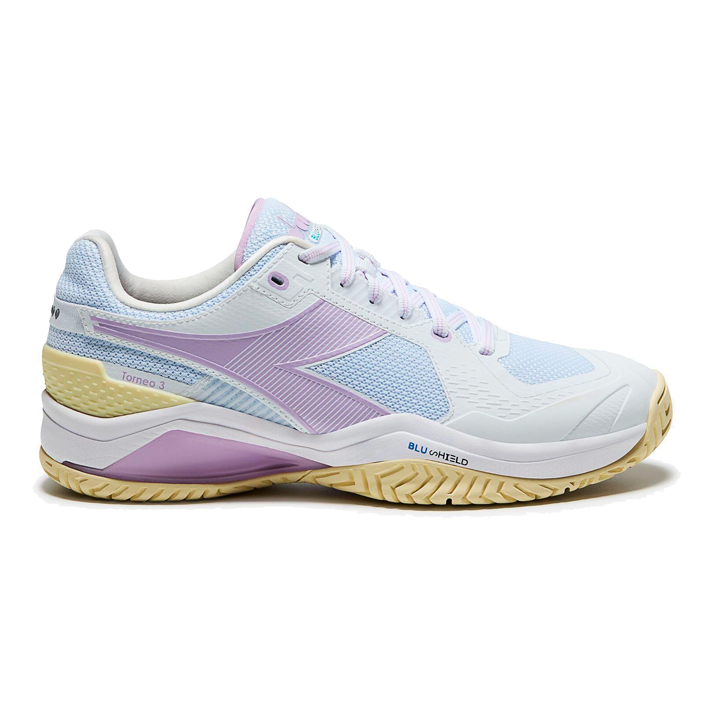 Diadora Blushield Torneo 3 buty do tenisa allcourt Kobiety - biały, liliowy