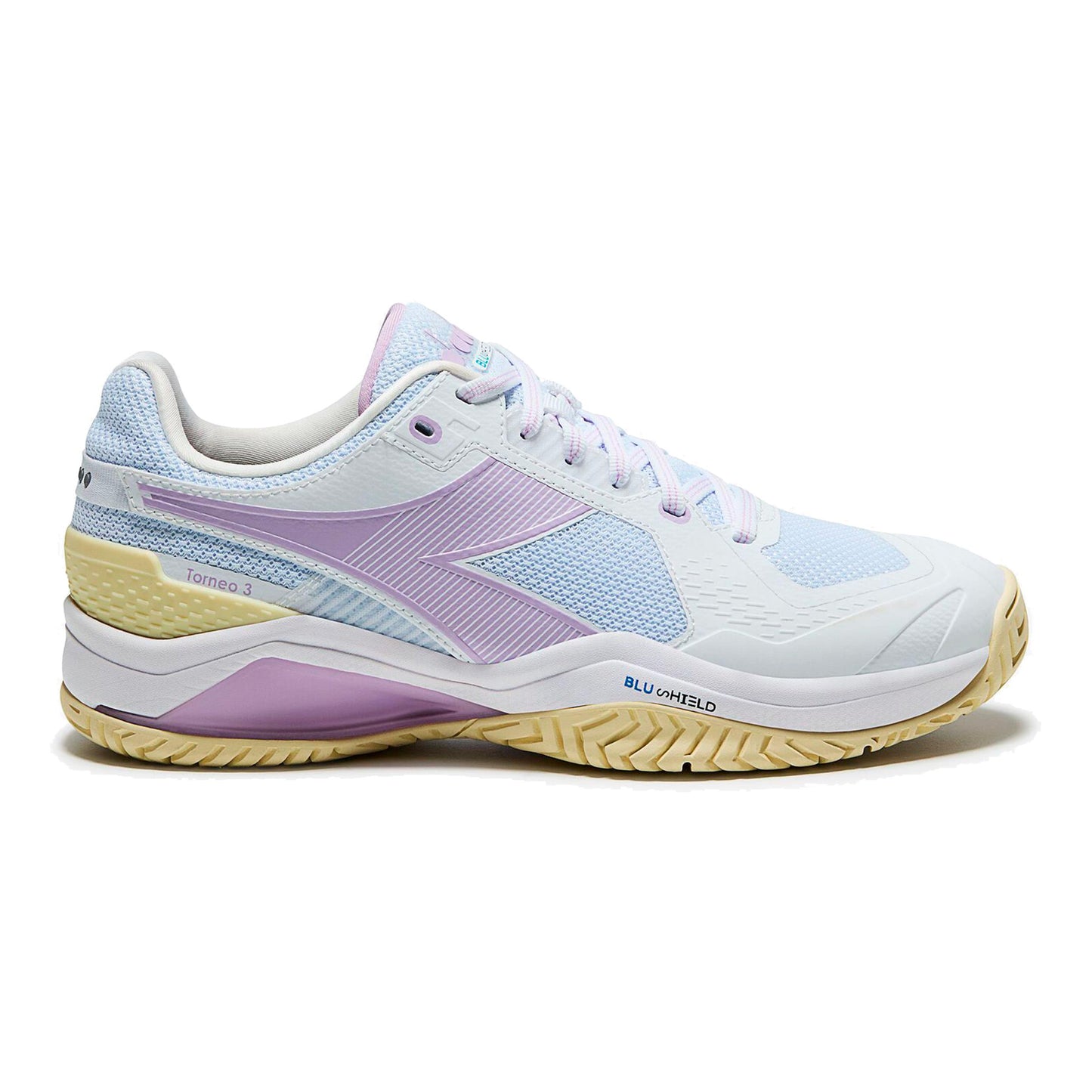 Diadora Blushield Torneo 3 buty do tenisa allcourt Kobiety - biały, liliowy