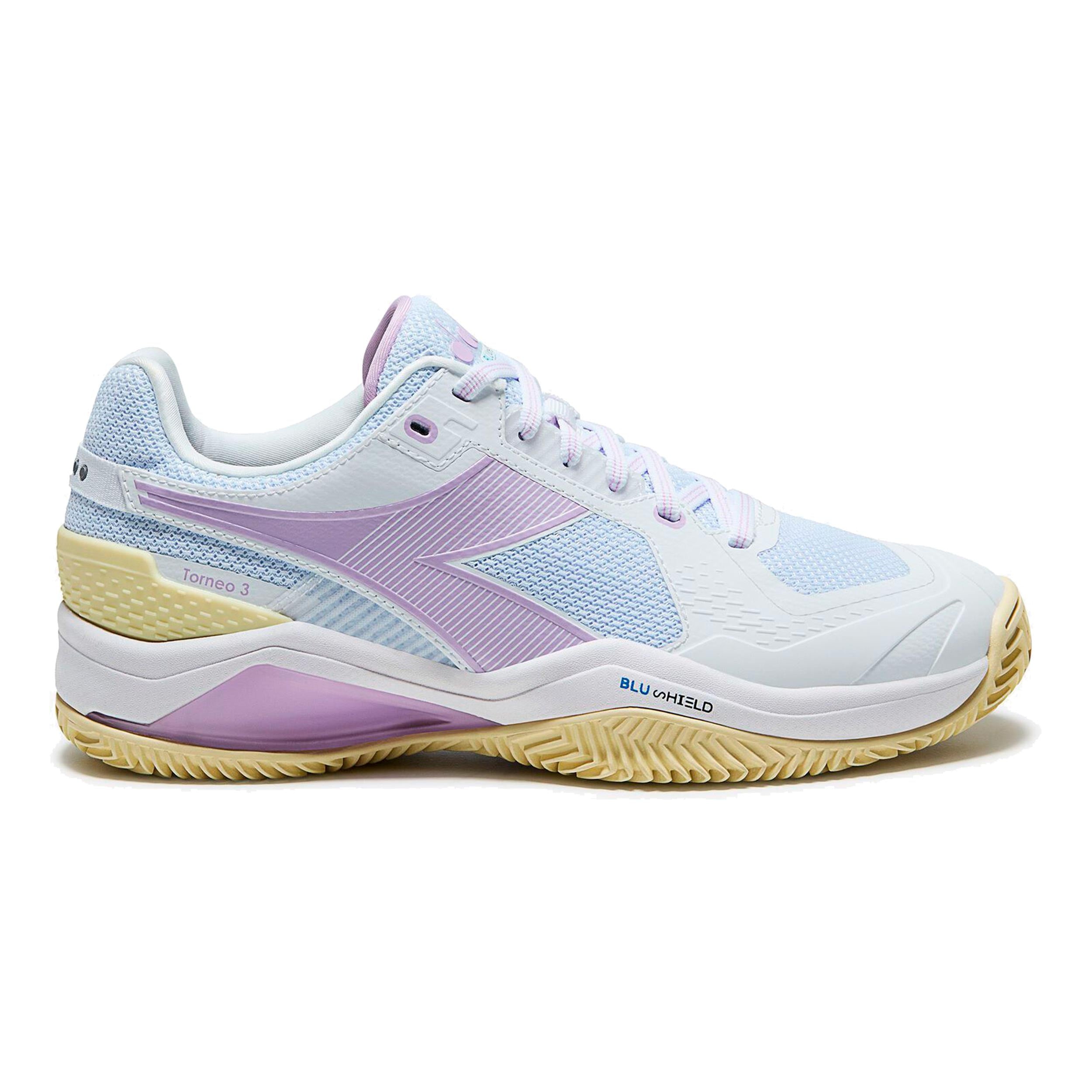 Diadora Blushield Torneo 3 buty do tenisa ziemnego Kobiety - biały, liliowy