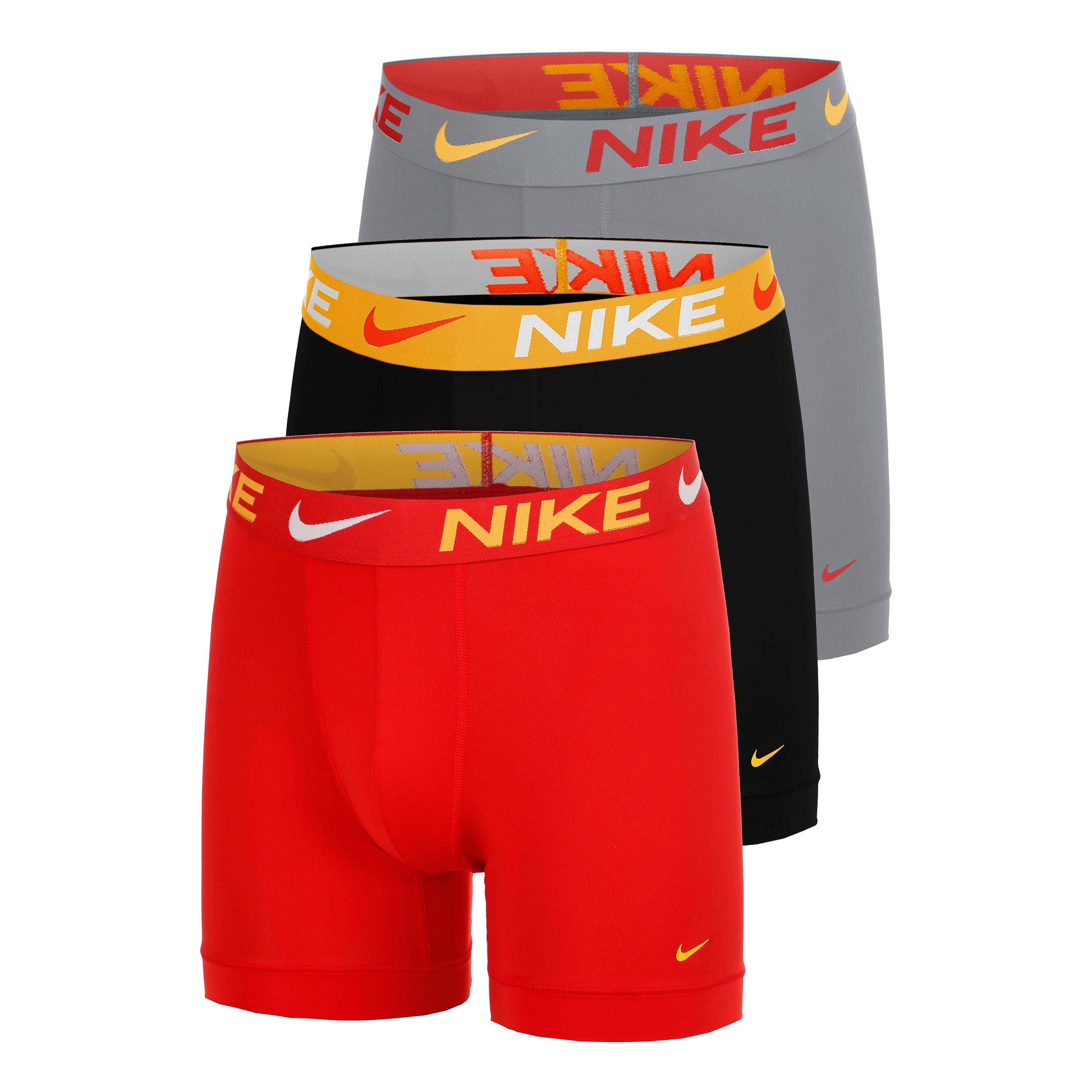 Nike Essential Micro Bokserki sportowe - Opakowanie 3 szt. Mężczyźni-czerwony, szary