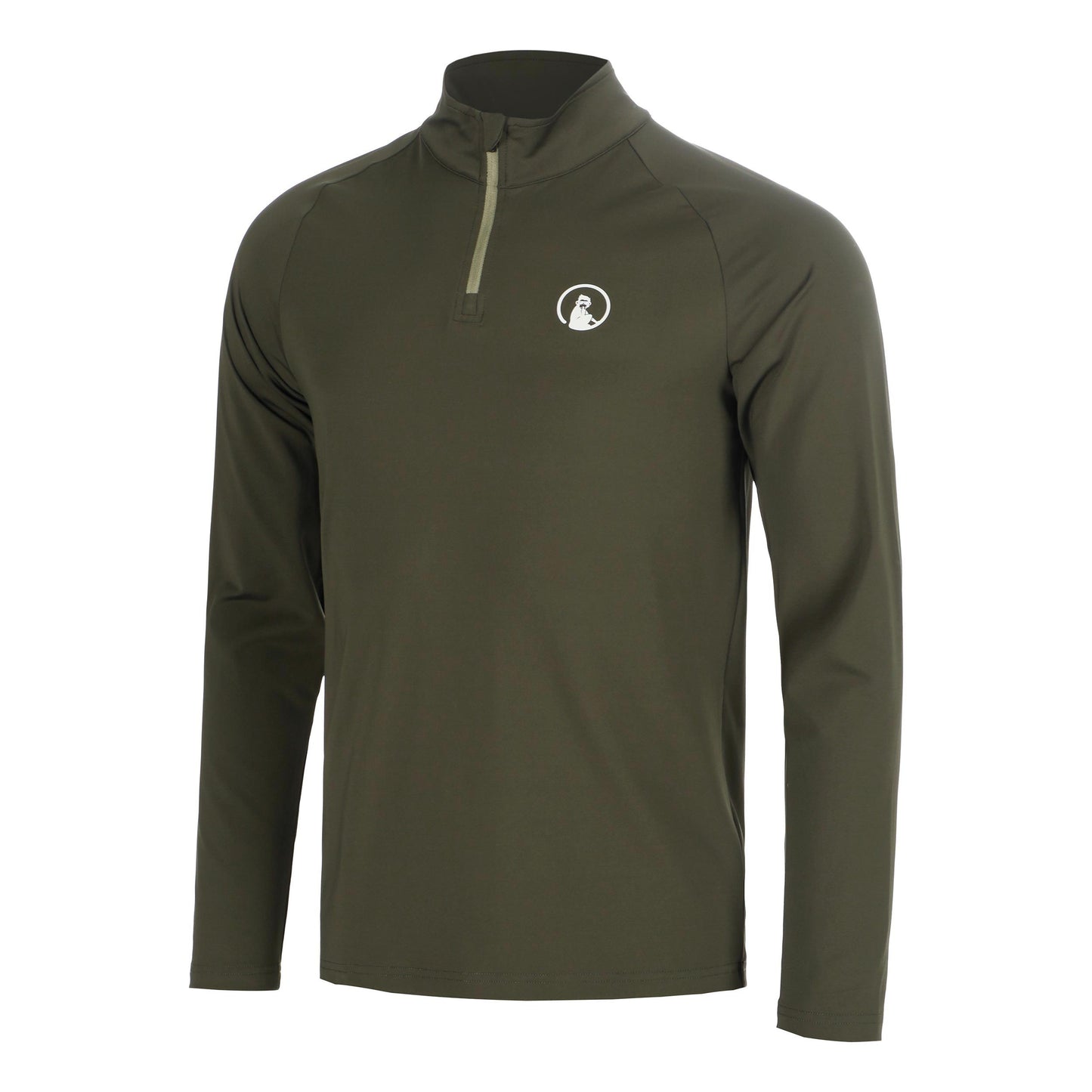 Quiet Please Memories Big Serve 1/4 Zip Długi Rękaw Mężczyźni - ciemnozielony