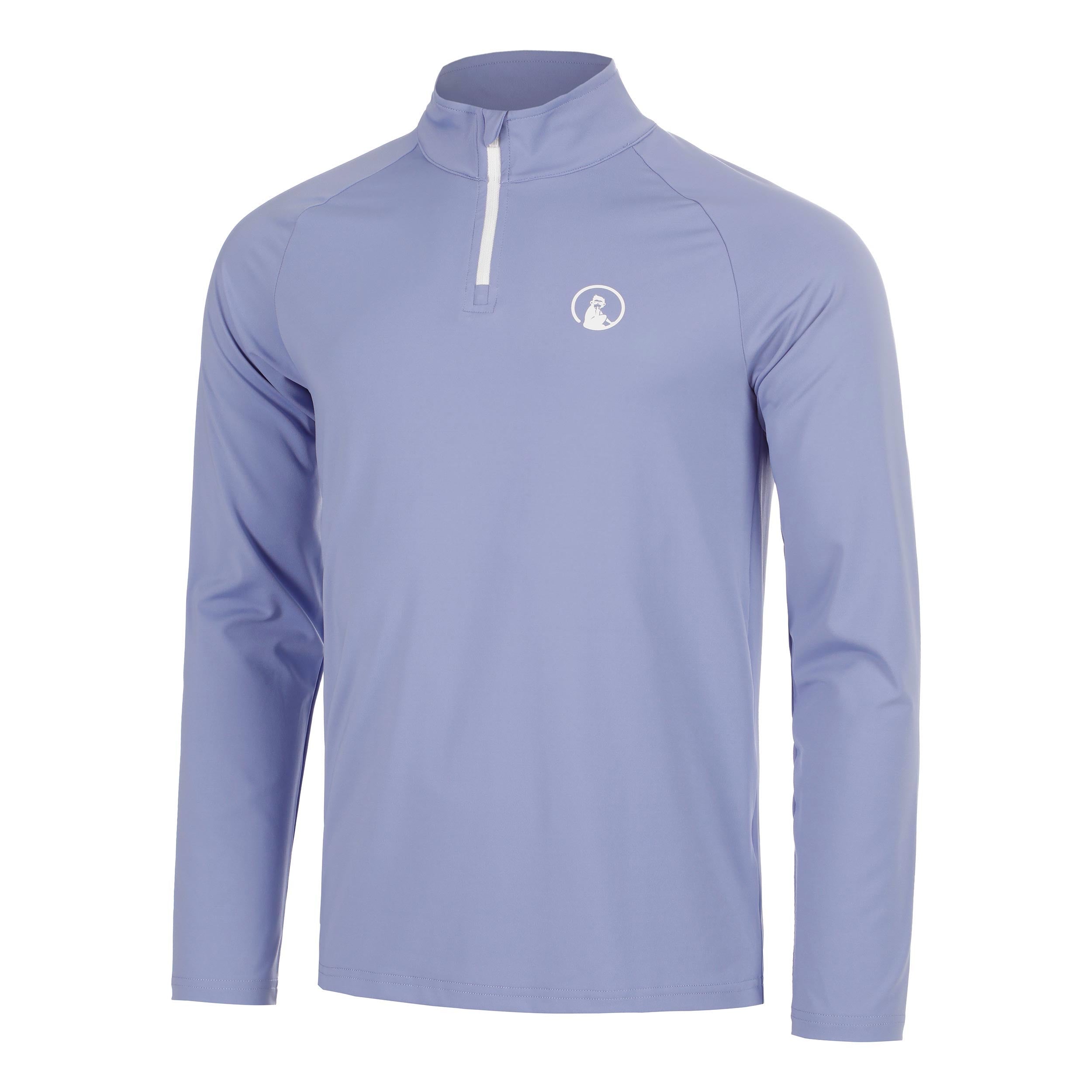 Quiet Please Glow Big Serve 1/4 Zip Długi Rękaw Mężczyźni - niebieski, krem