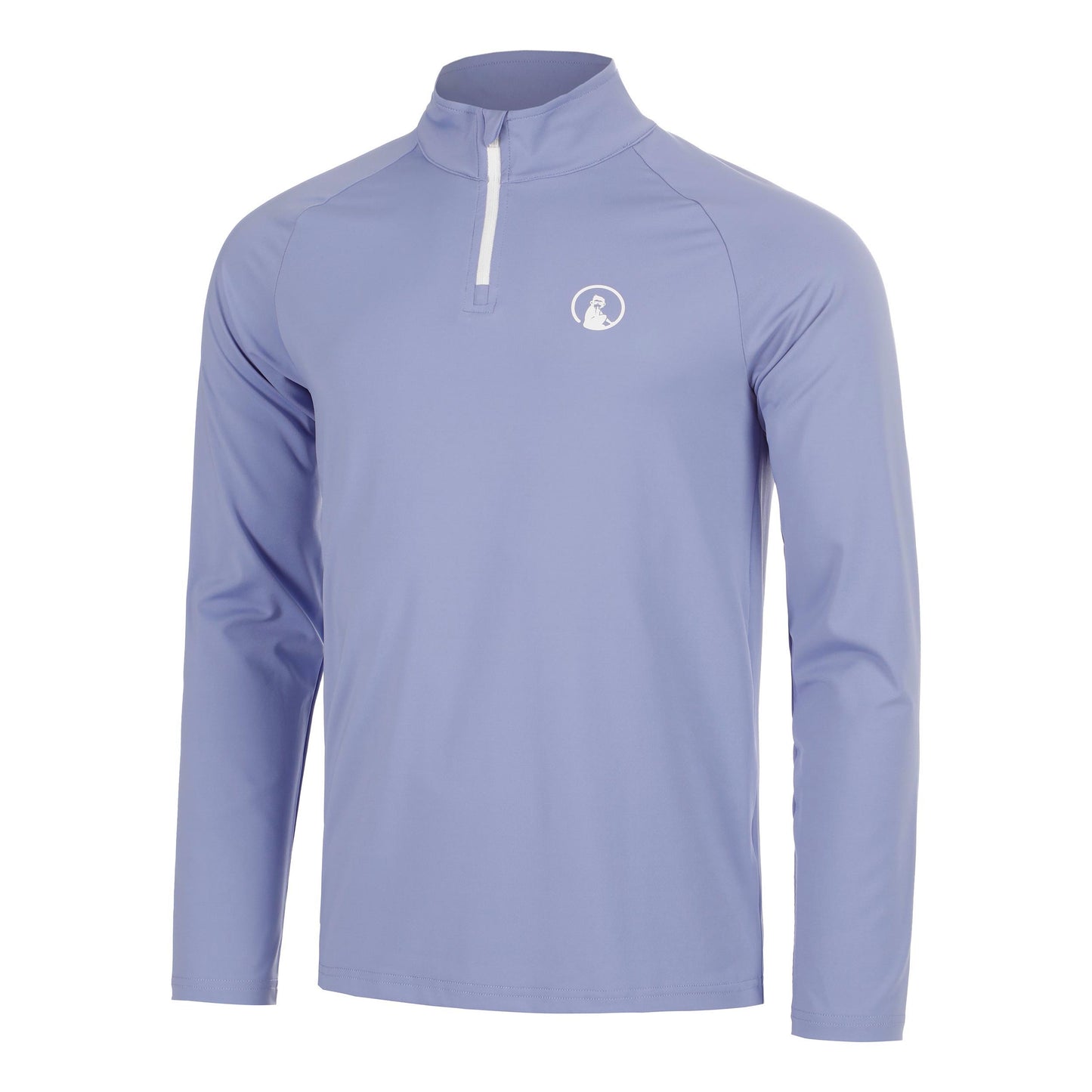 Quiet Please Glow Big Serve 1/4 Zip Długi Rękaw Mężczyźni - niebieski, krem