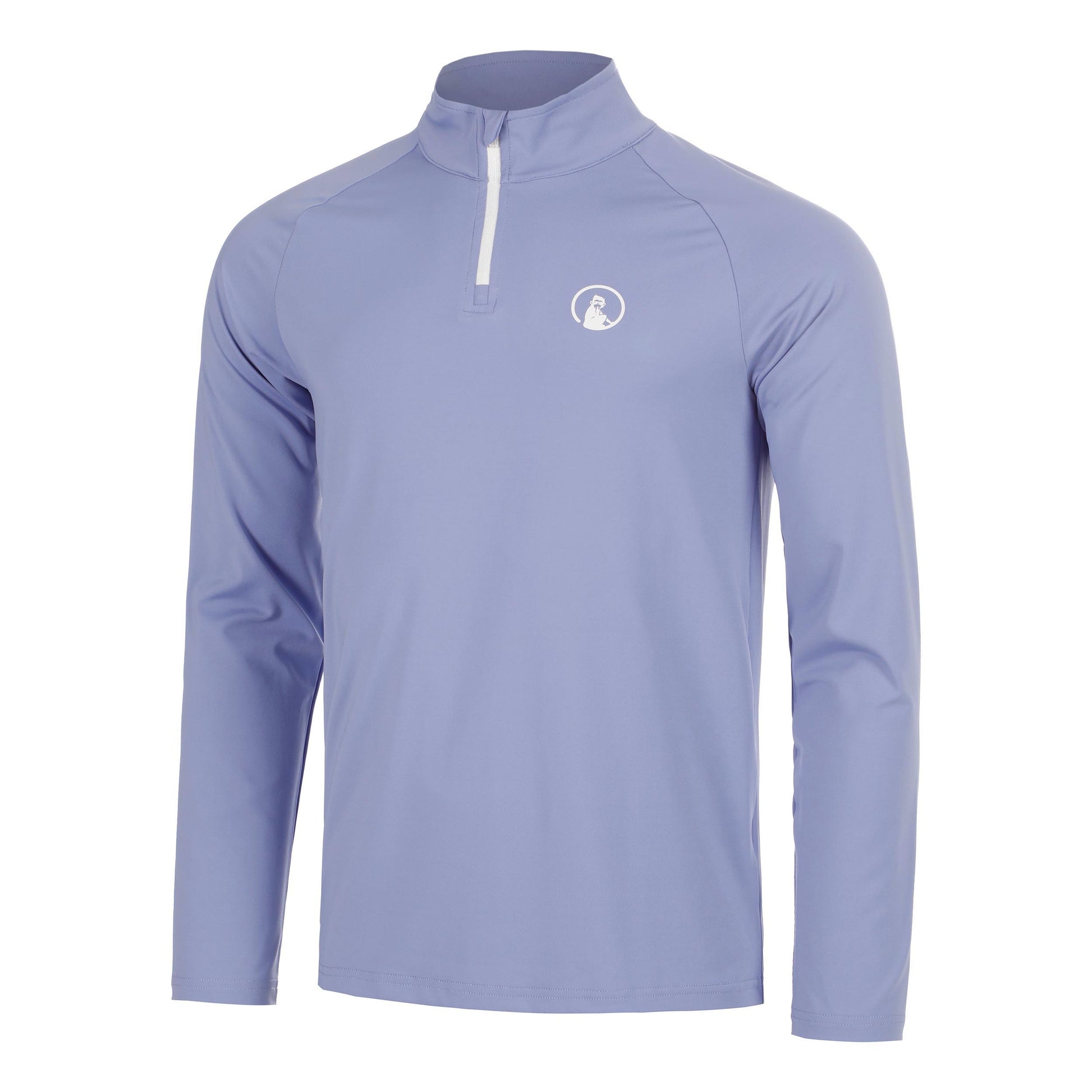 Quiet Please Glow Big Serve 1/4 Zip Długi Rękaw Mężczyźni - niebieski, krem