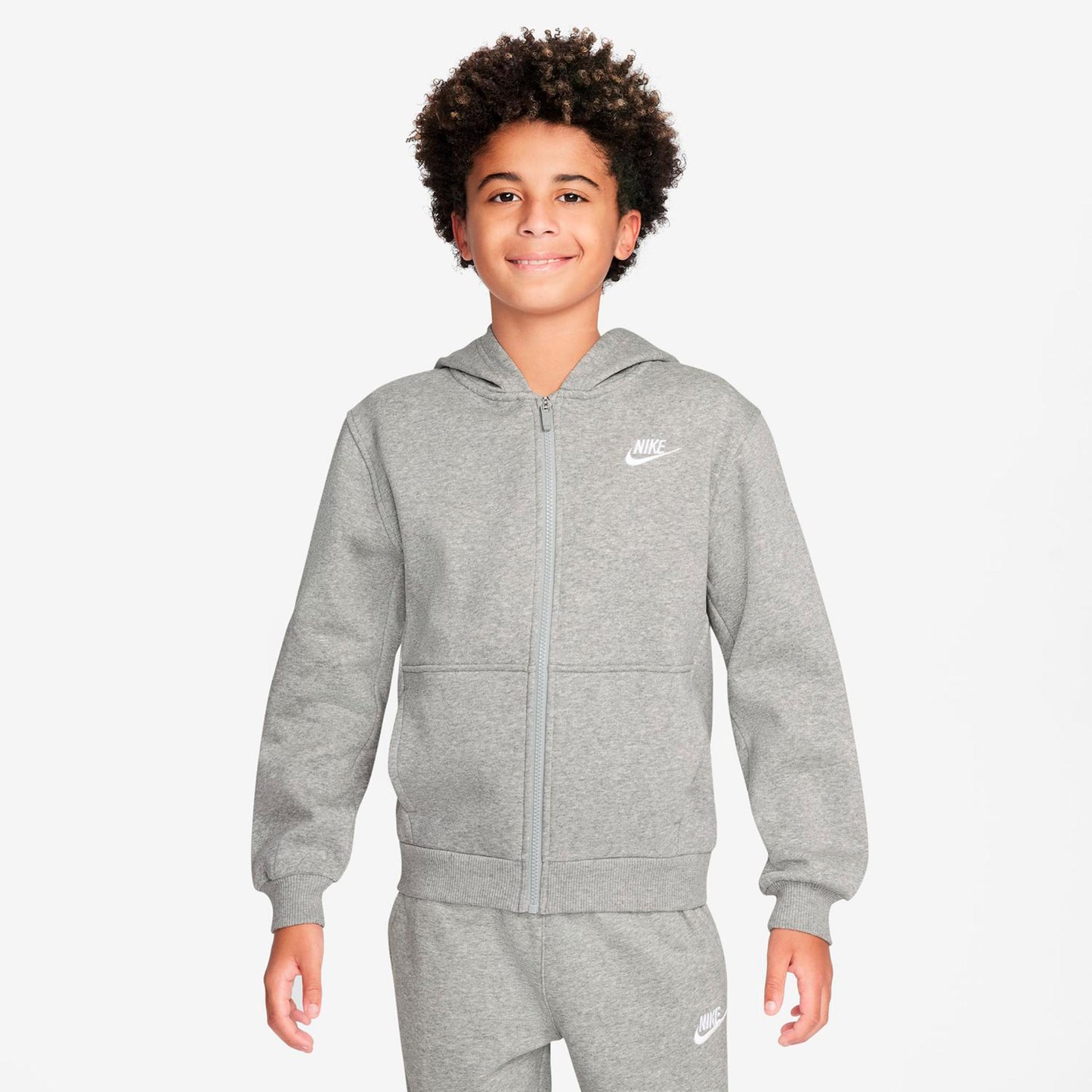 Nike Club Fleece Full-Zip Bluza dresowa Dzieci - szary