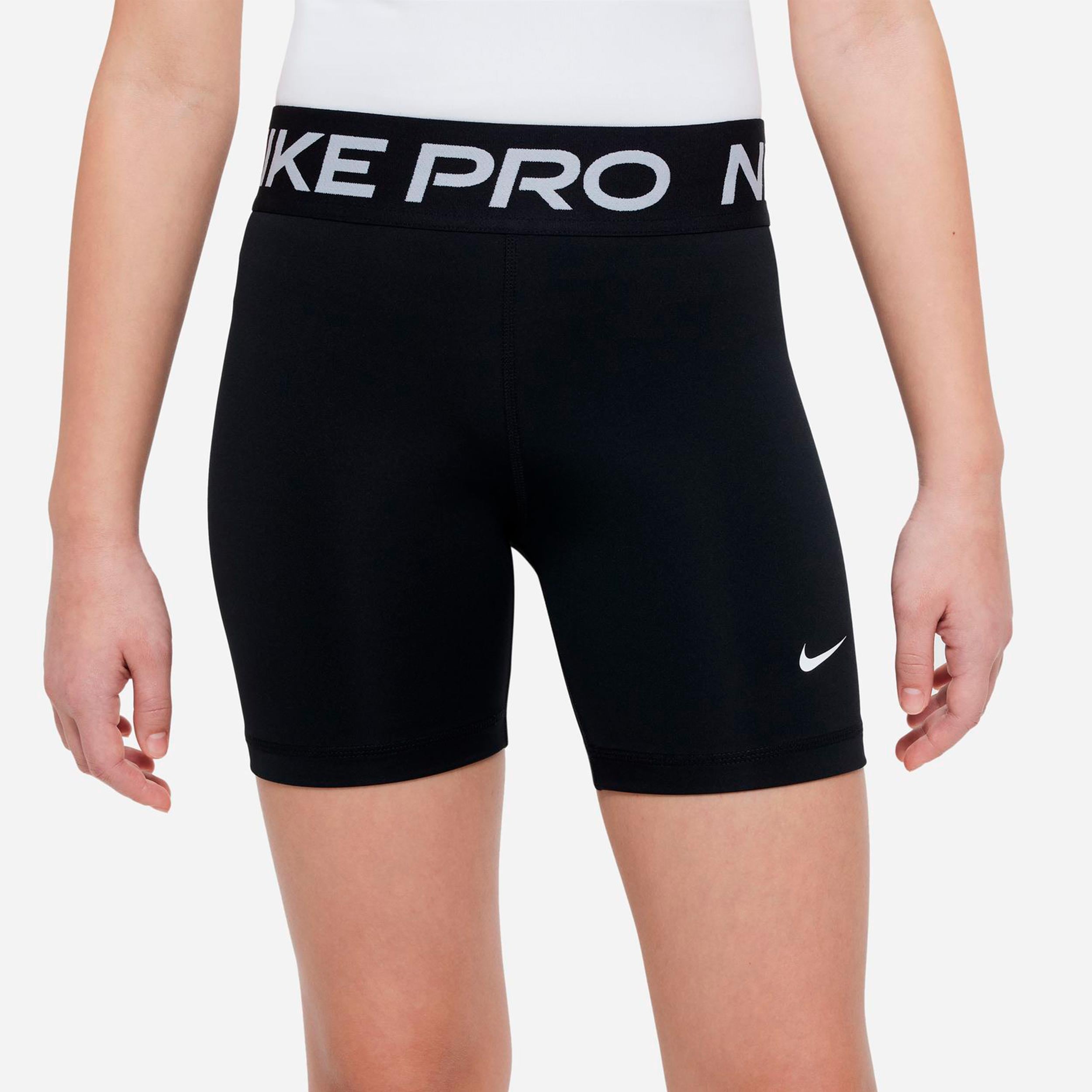 Nike Dri-Fit Pro 5in Spodenki na piłki Dziewczynki - czarny, biały