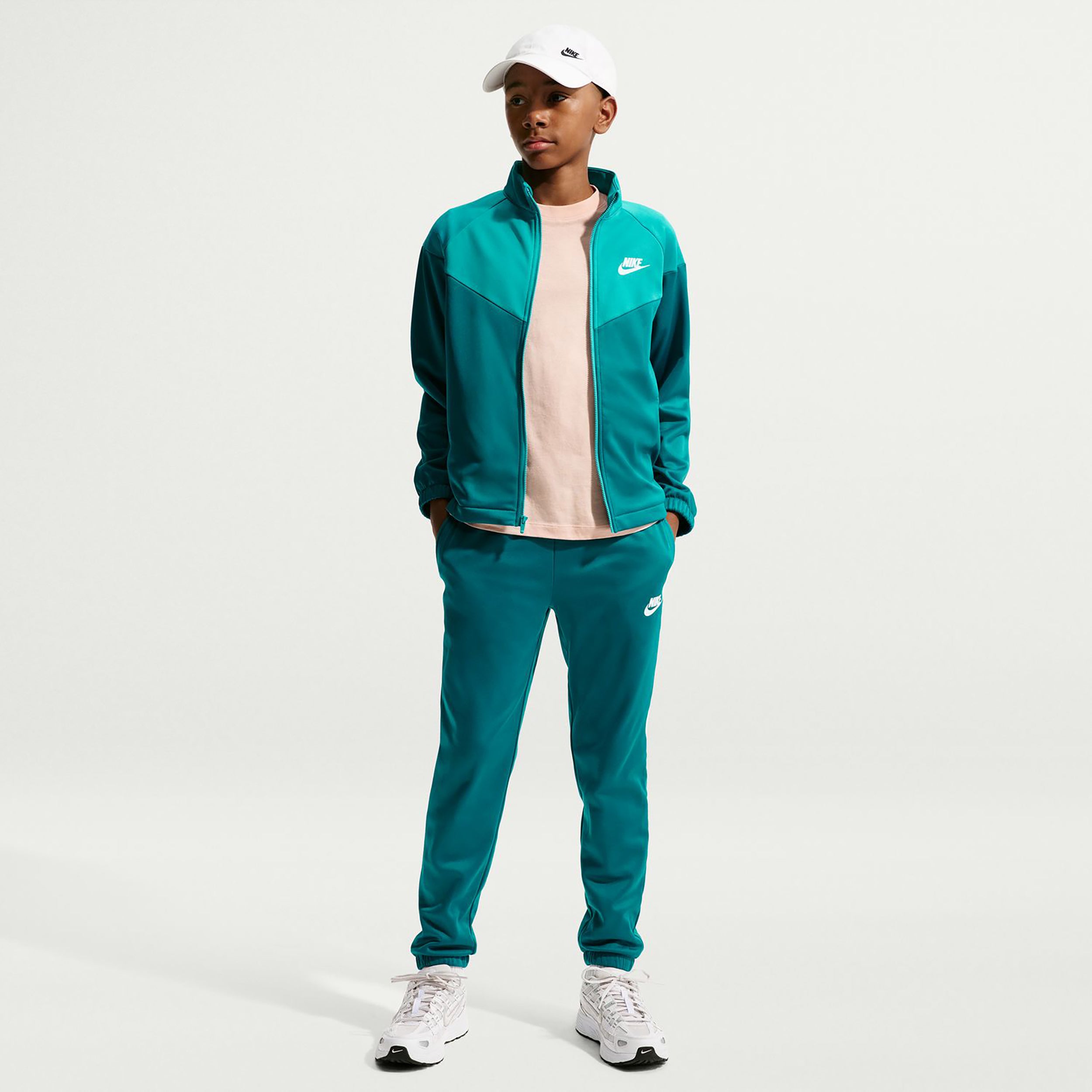 Nike Dri-Fit Full-Zip Dres Dzieci - petrolowy, turkus