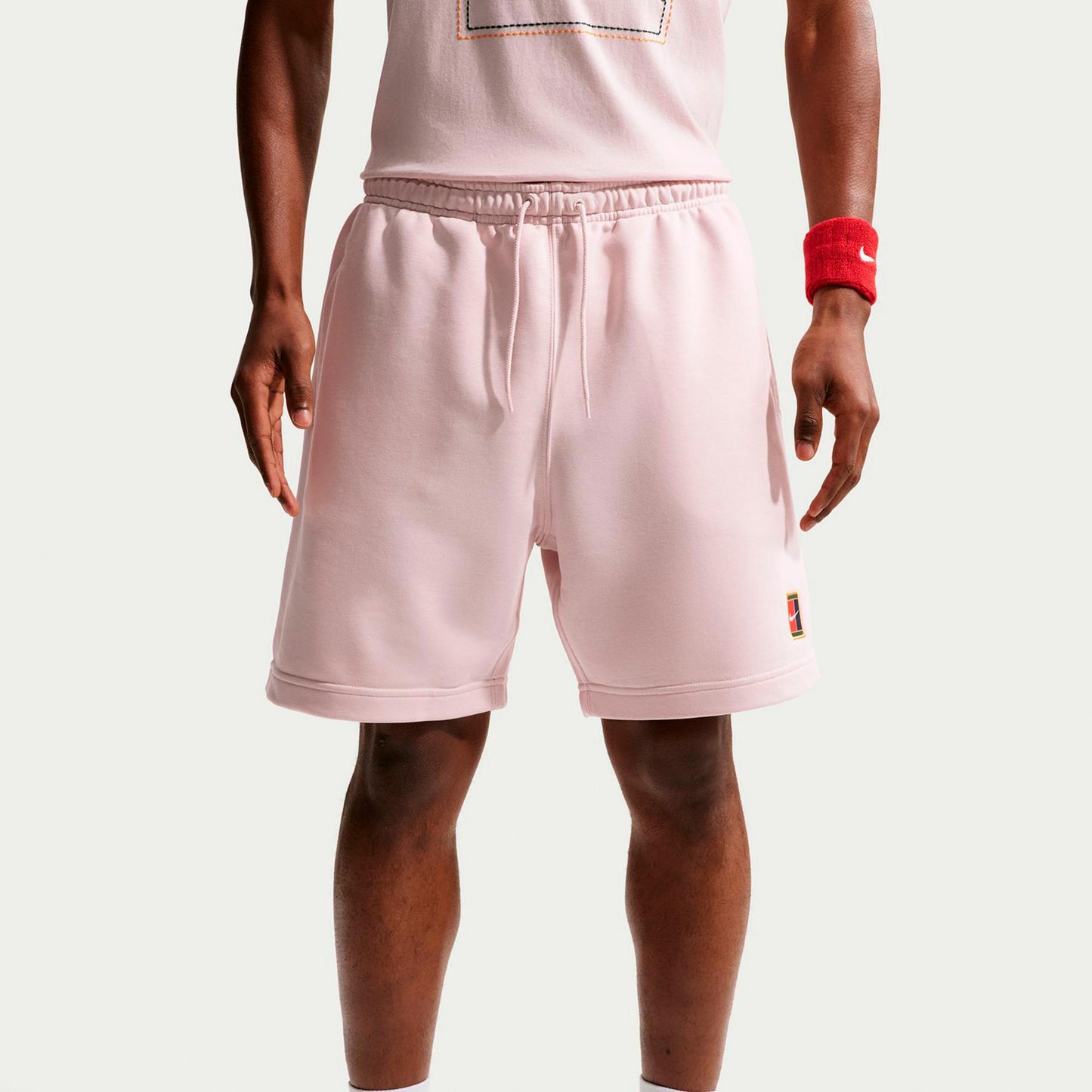 Nike Court Dri-Fit Heritage Fleece Szorty Mężczyźni - ciemnoróżowy