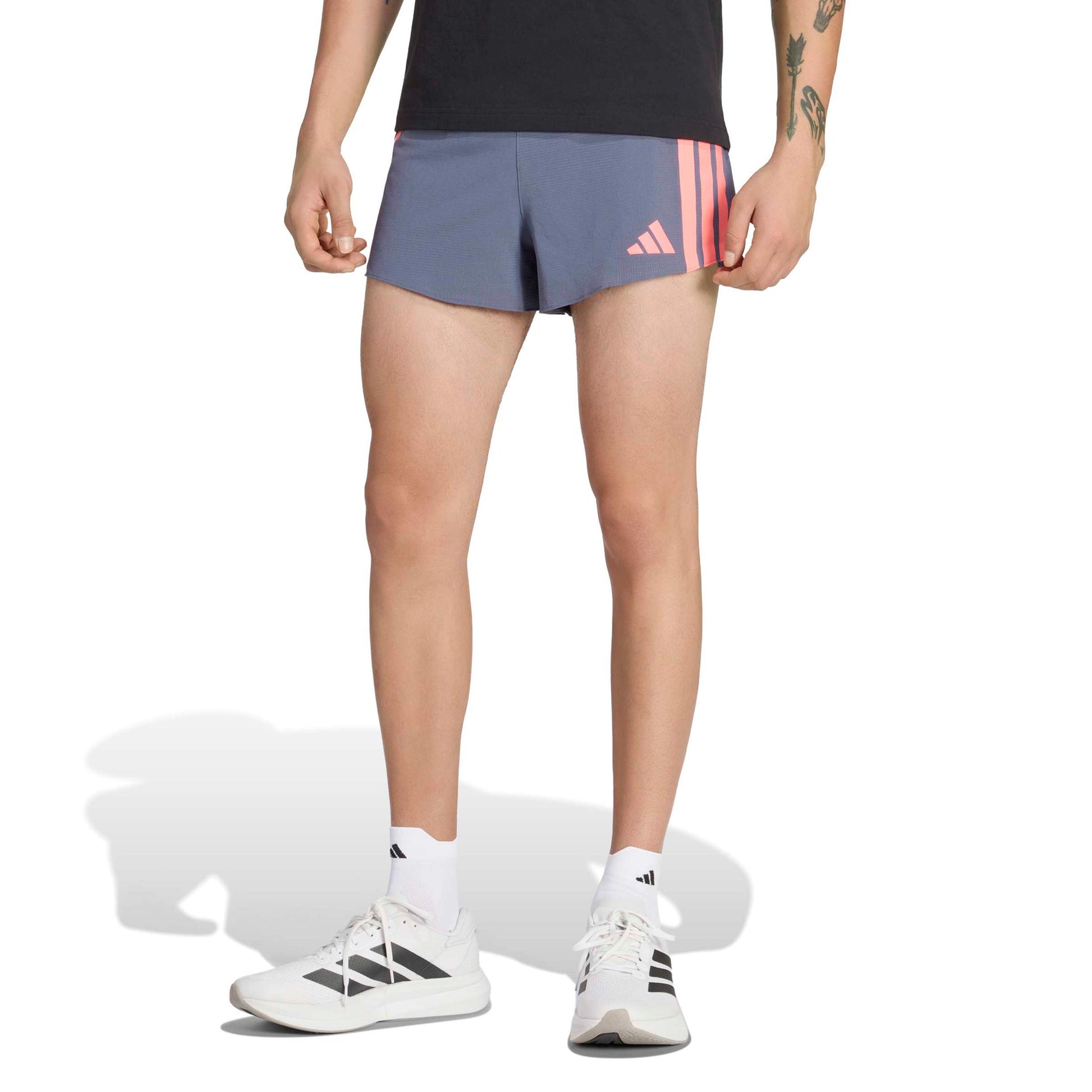 adidas adizero Gel 3in Spodenki do biegania Mężczyźni - szary, koral