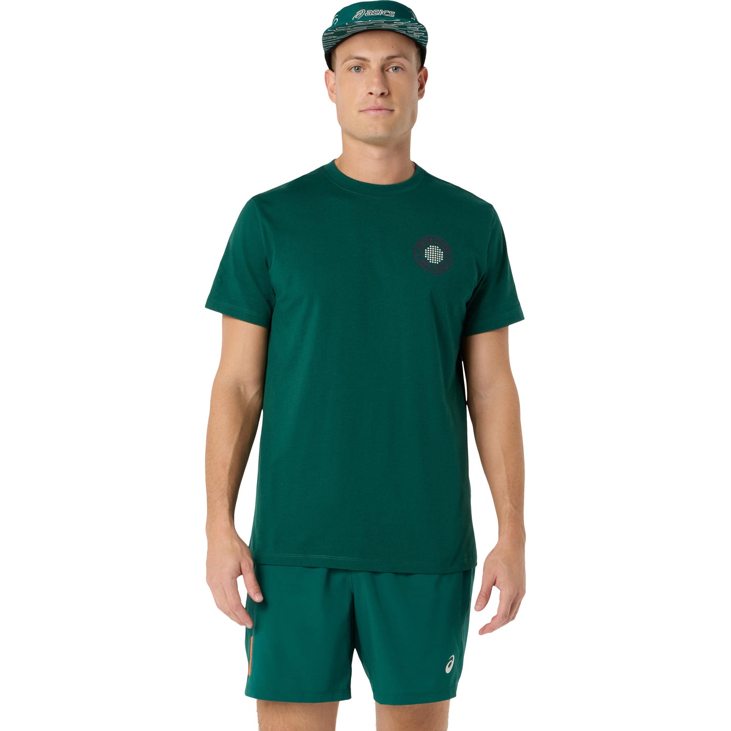 ASICS Court Graphic Koszulka Mężczyźni - ciemnozielony