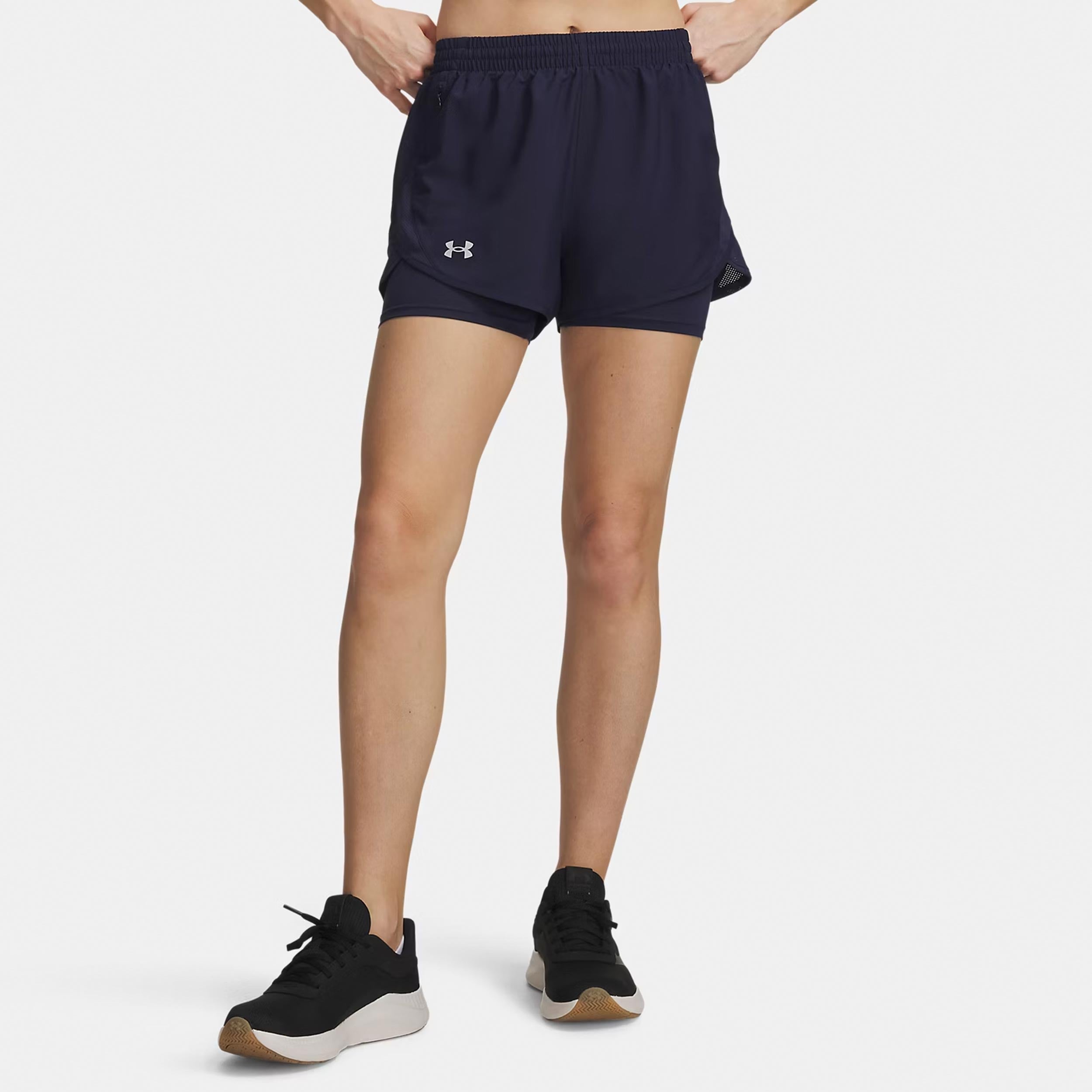 Under Armour Fly By 2in1  Spodenki do biegania Kobiety - ciemnoniebieski