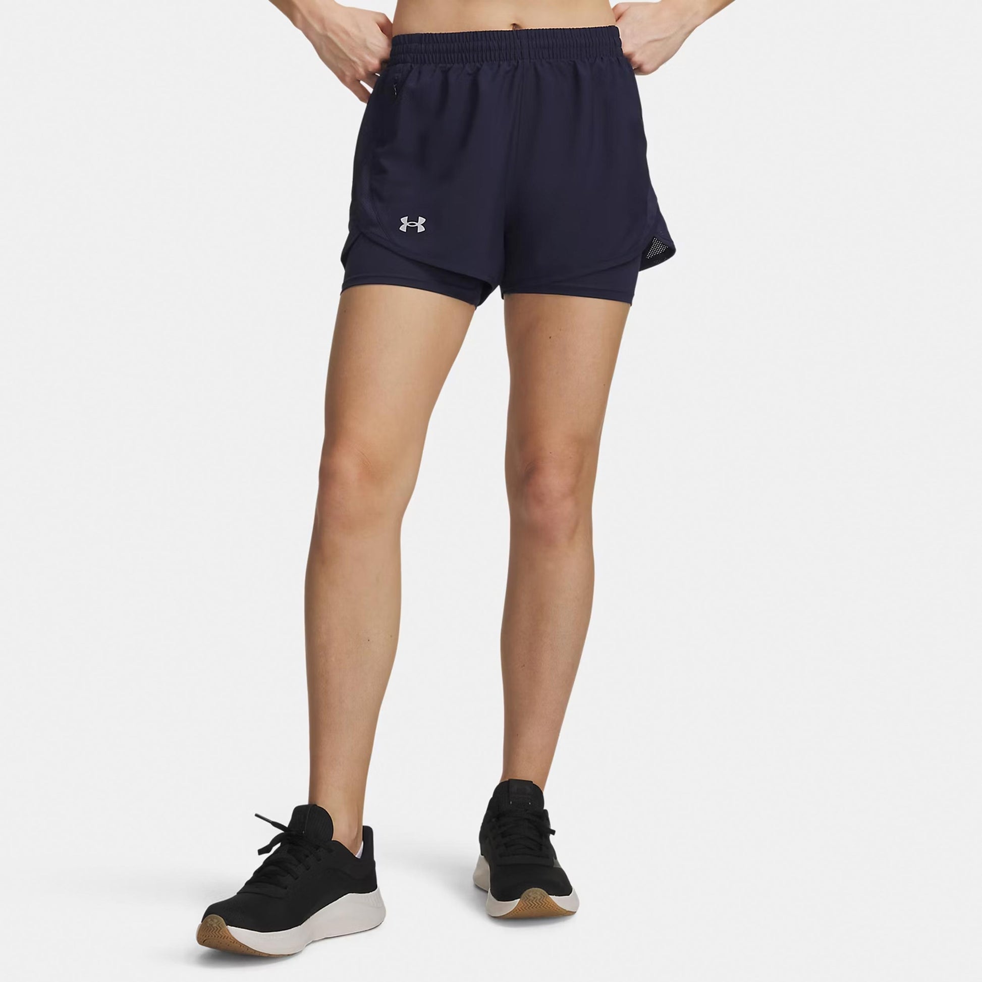 Under Armour Fly By 2in1  Spodenki do biegania Kobiety - ciemnoniebieski