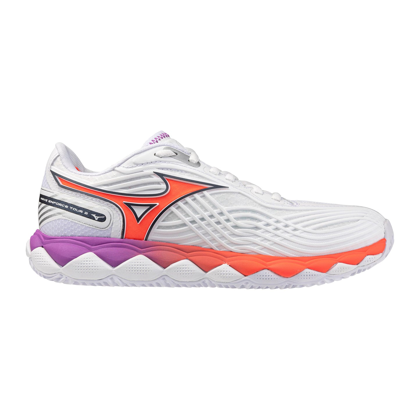 Mizuno Wave Enforce Tour 2 buty do tenisa ziemnego Kobiety - biały, pomarańczowy