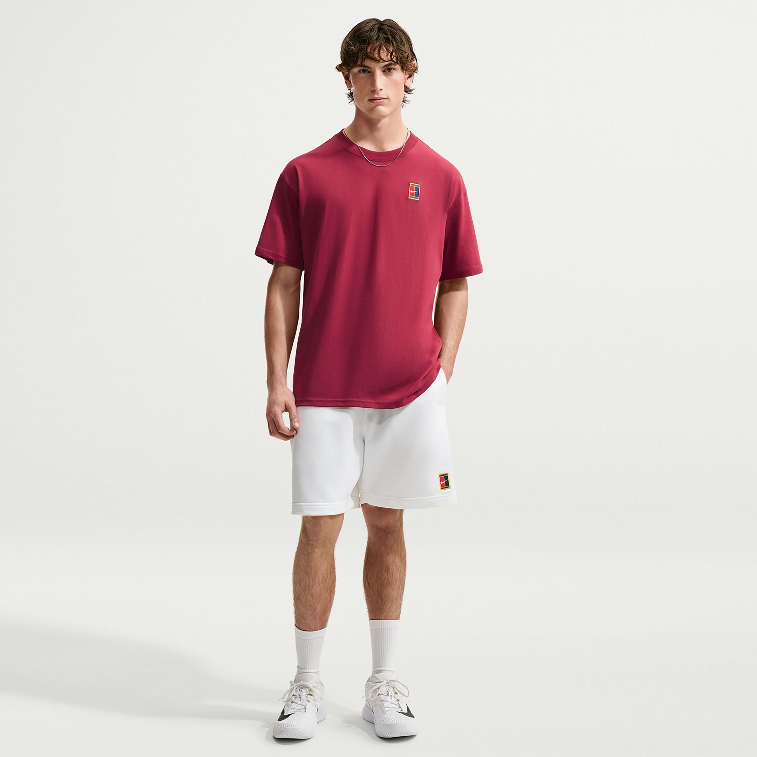 Nike Court Heritage  M90 Oc Koszulka Mężczyźni - czerwone wino