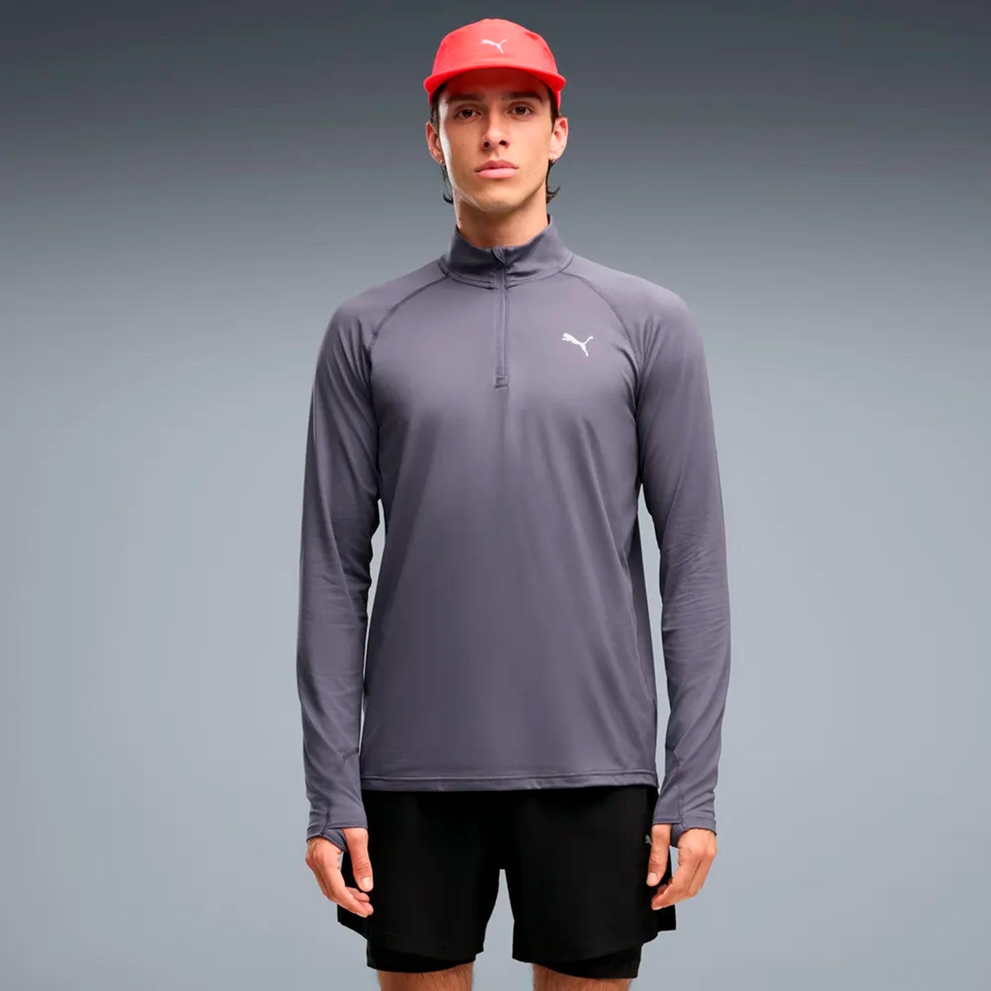 Puma Velocity Cloudspun 1/4 Zip  Koszulka do biegania Mężczyźni - szary