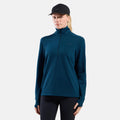 Essential Thermal Midlayer 1/2 Zip Koszulka do biegania Kobiety - petrolowy