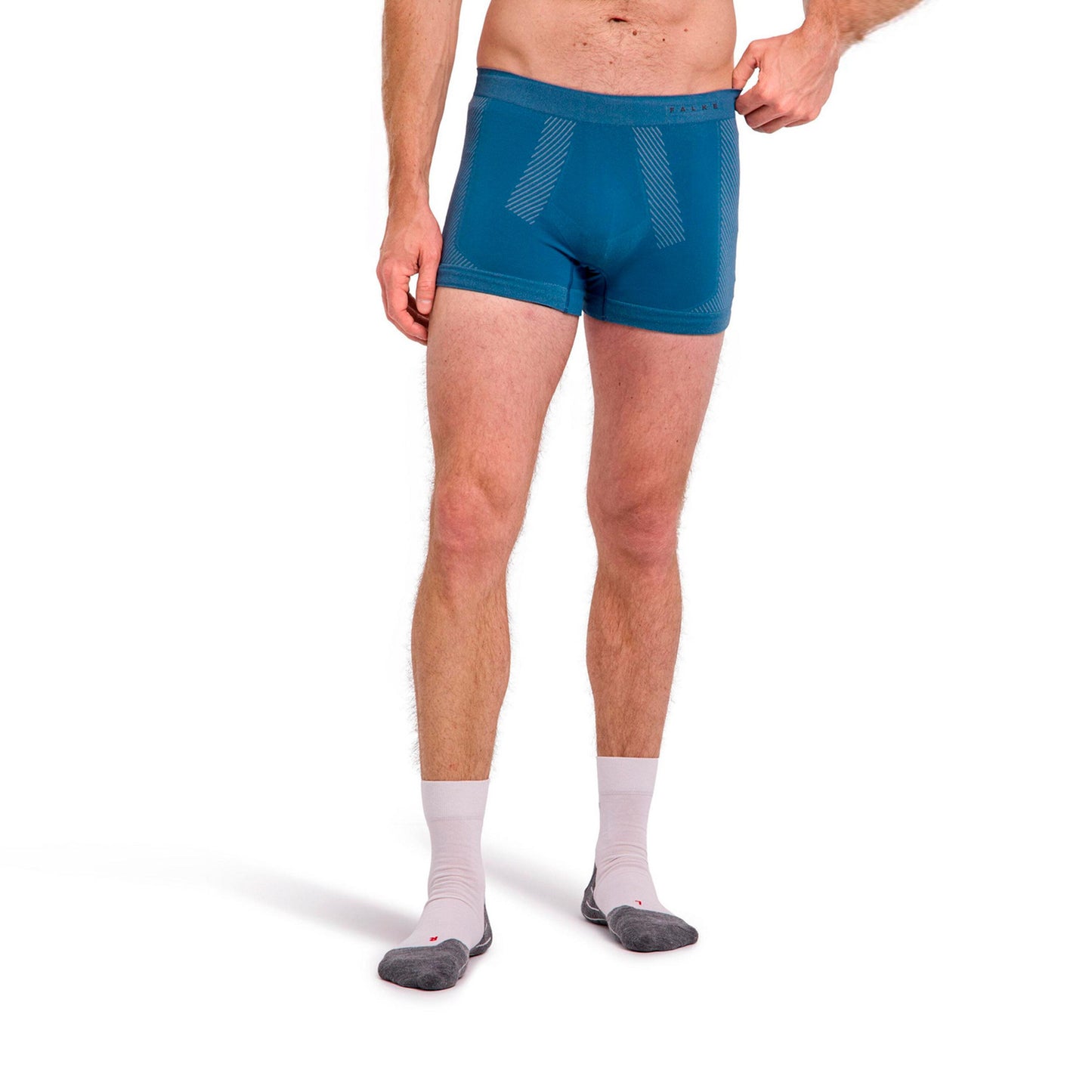 Falke Warm Boxer Bokserki sportowe Mężczyźni - niebiesko-szary