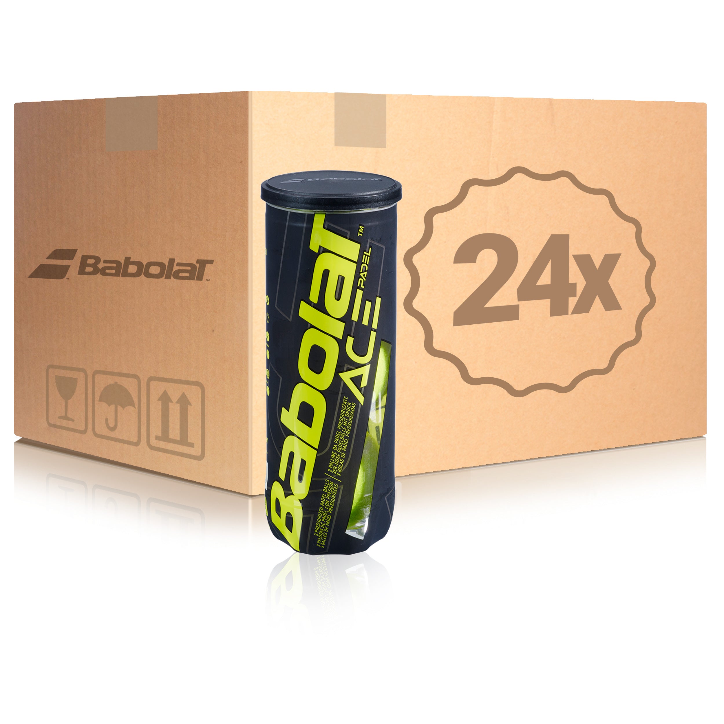 Babolat 24x puszka 3 szt. Ace Padel X3  W KARTONIE