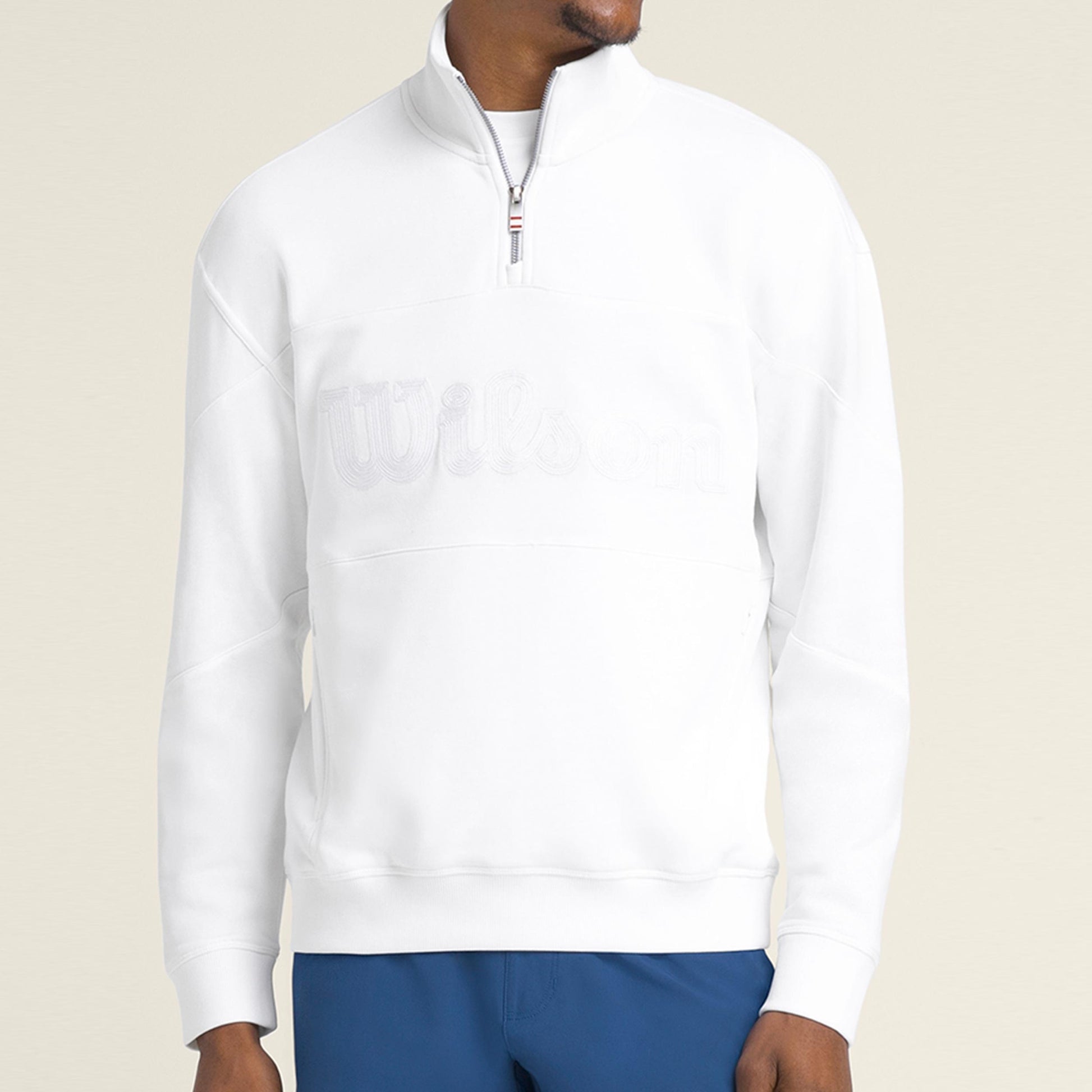 Wilson M Parkside Half-Zip Longsleeve Długi Rękaw -biały