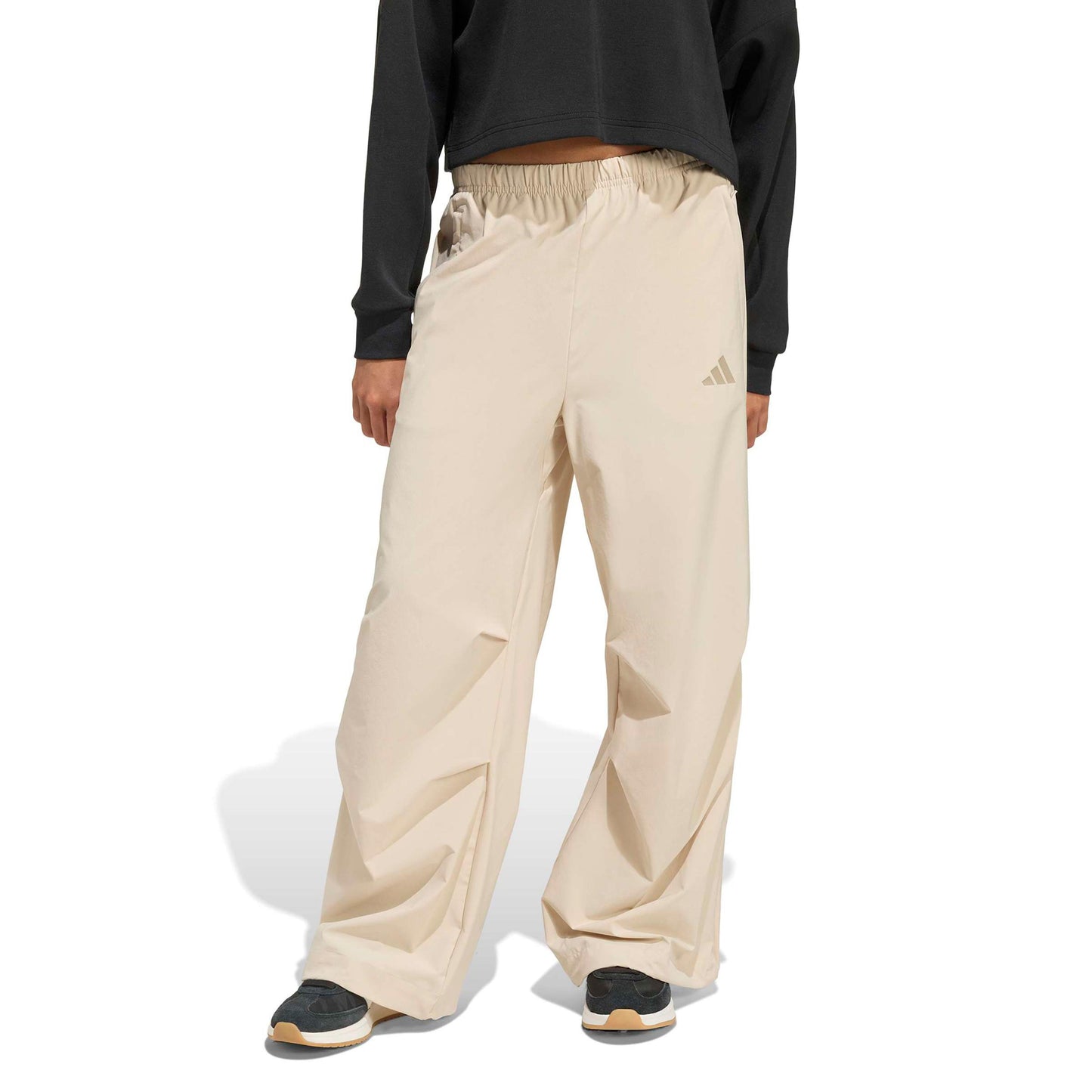 adidas Wide Strech Woven Spodnie dresowe Dziewczynki - beż