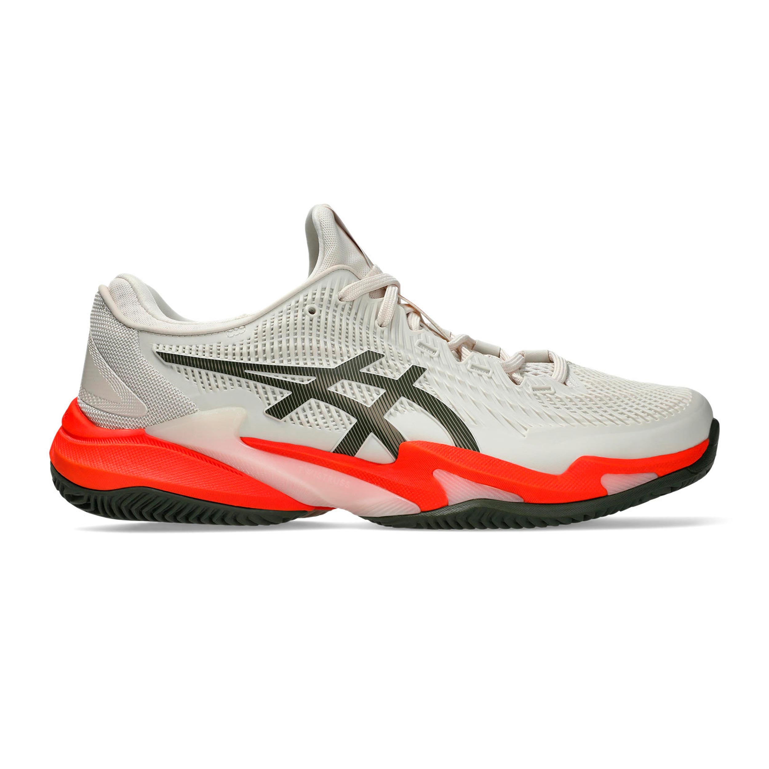 ASICS Court FF 3 buty do tenisa ziemnego Mężczyźni - krem, neonowy pomarańczowy