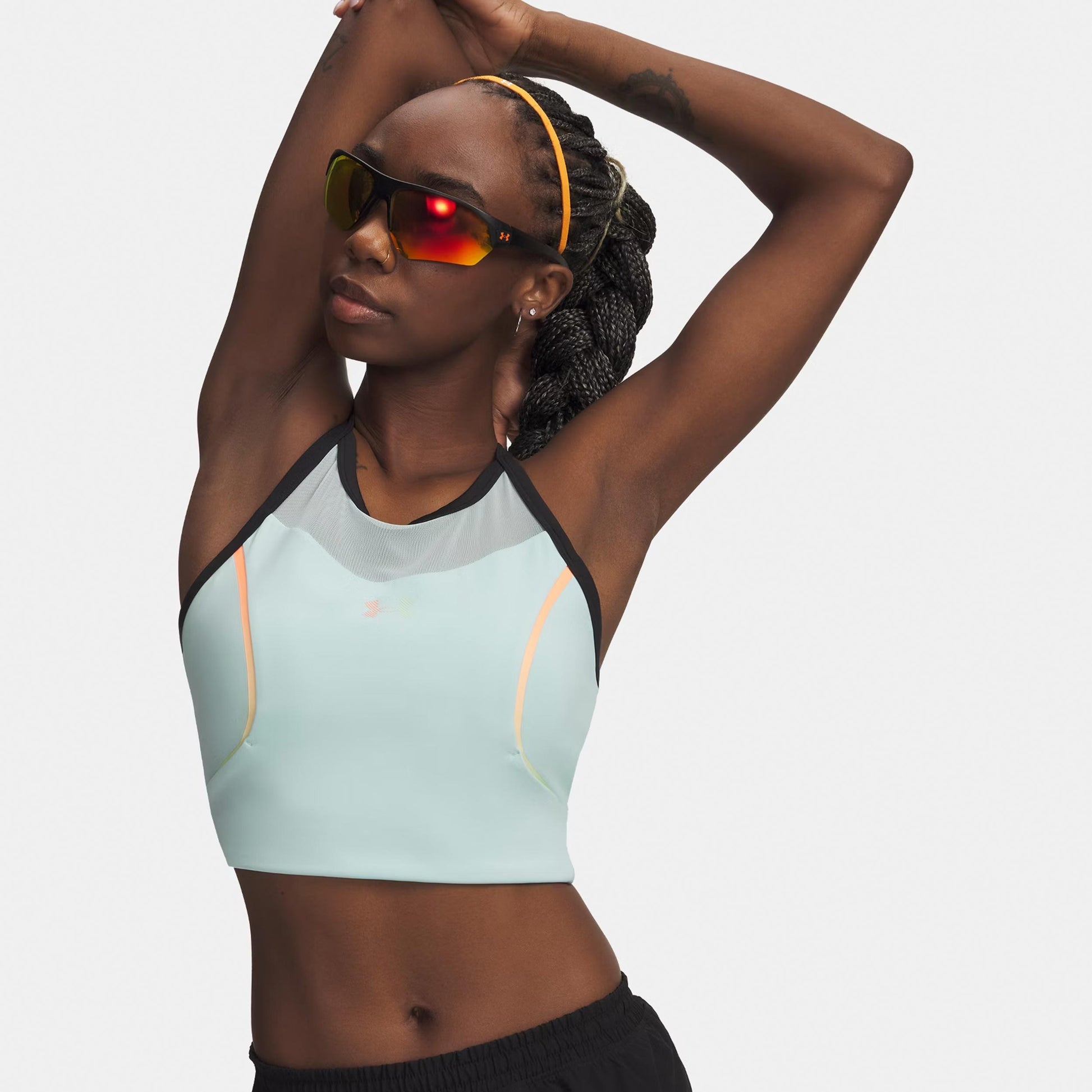 Under Armour Velociti Elite Crop  Koszulka do biegania Kobiety-mięta, koral