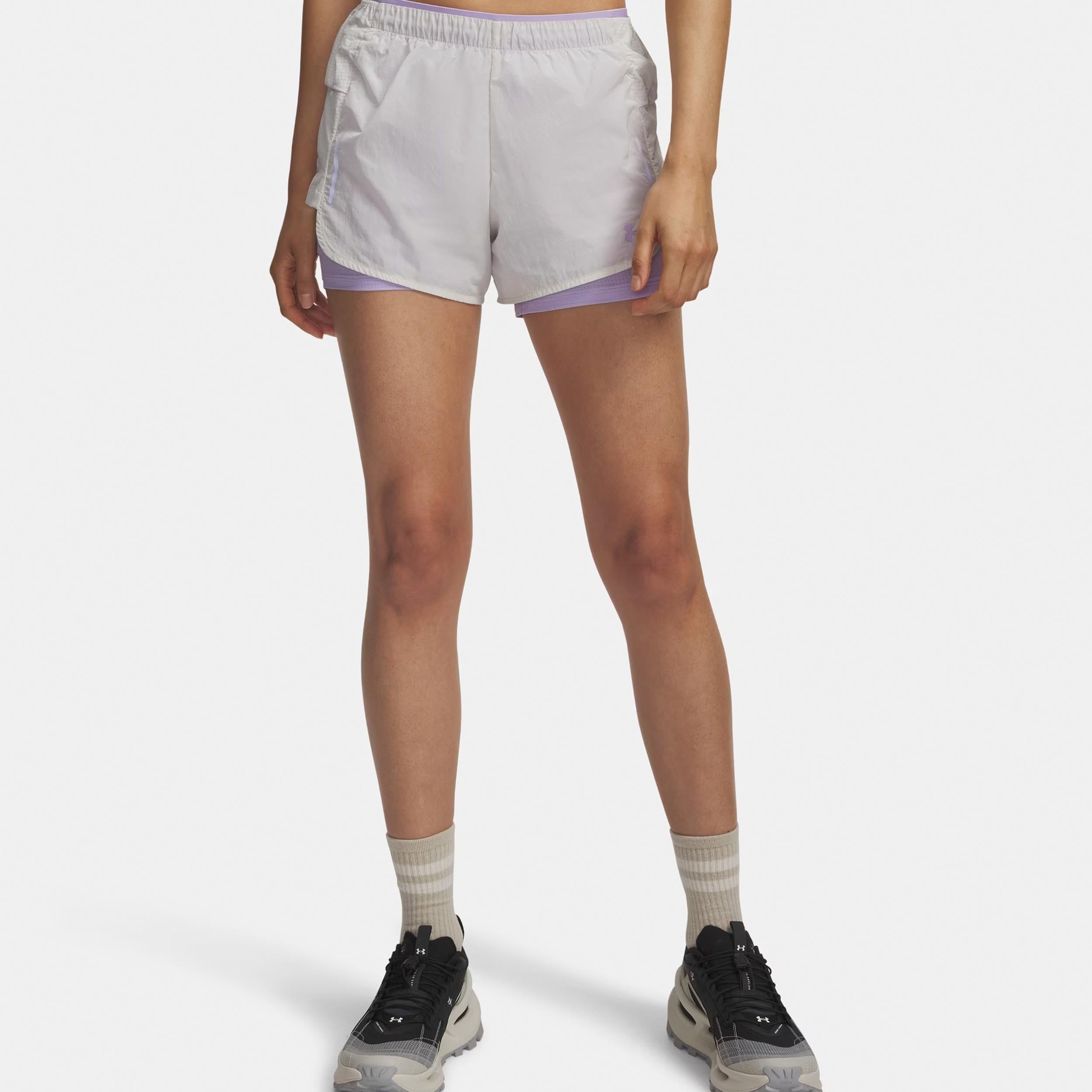Under Armour Explor Trail Ultra Lined  Spodenki do biegania Kobiety-biały, fioletowy