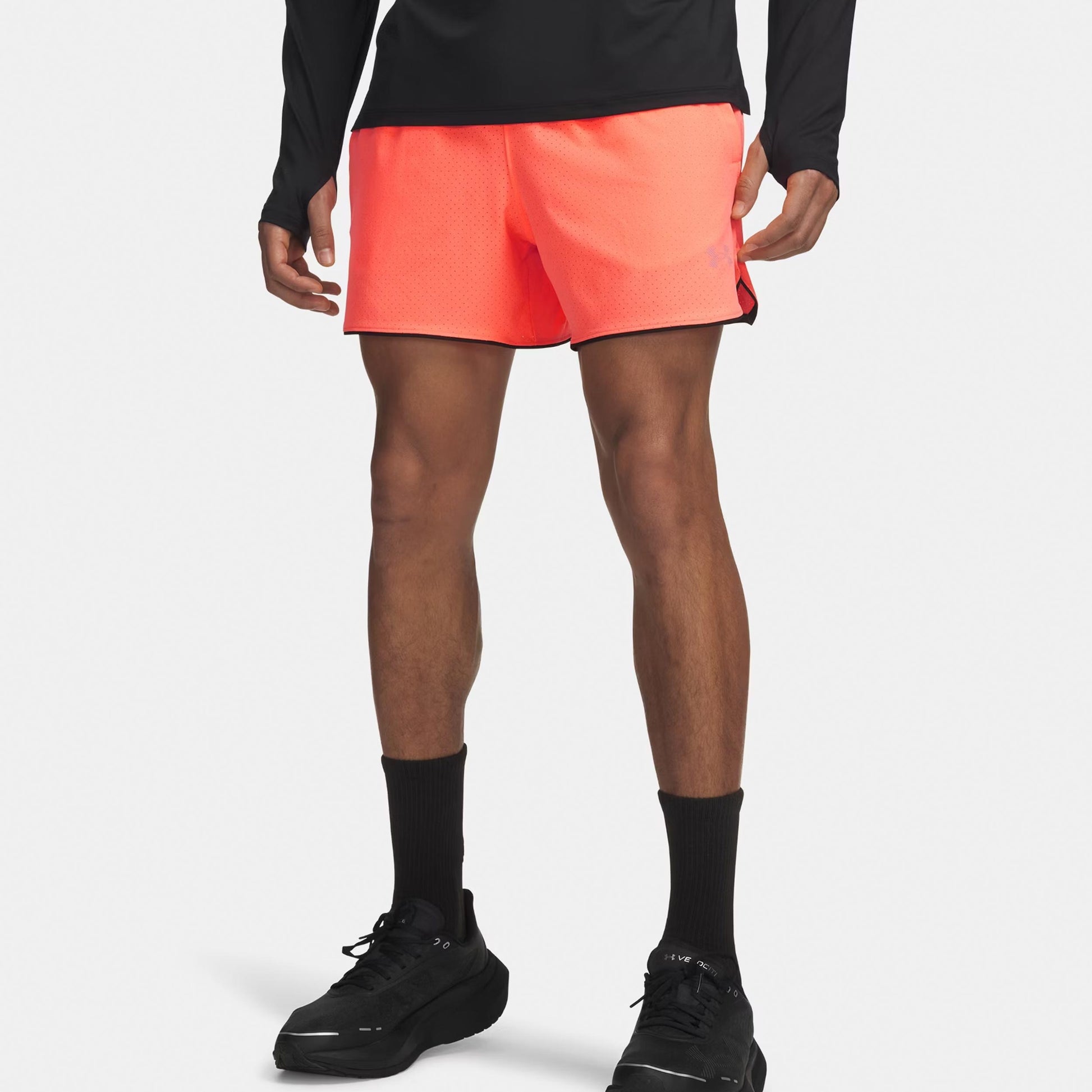 Under Armour Velociti Pro Vent 5in  Spodenki do biegania Mężczyźni - pomarańczowy, srebrny
