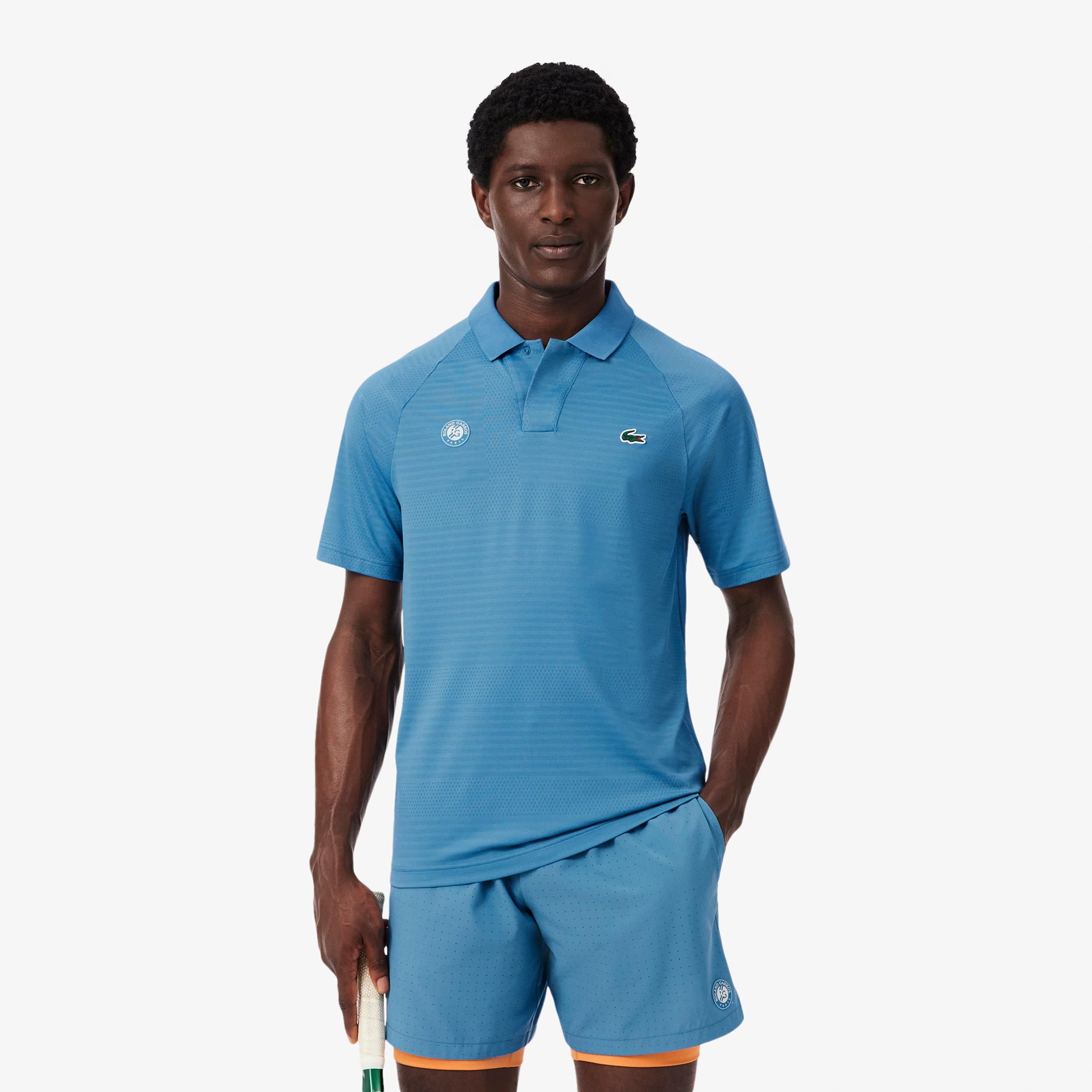 Lacoste Polo Mężczyźni - niebiesko-szary