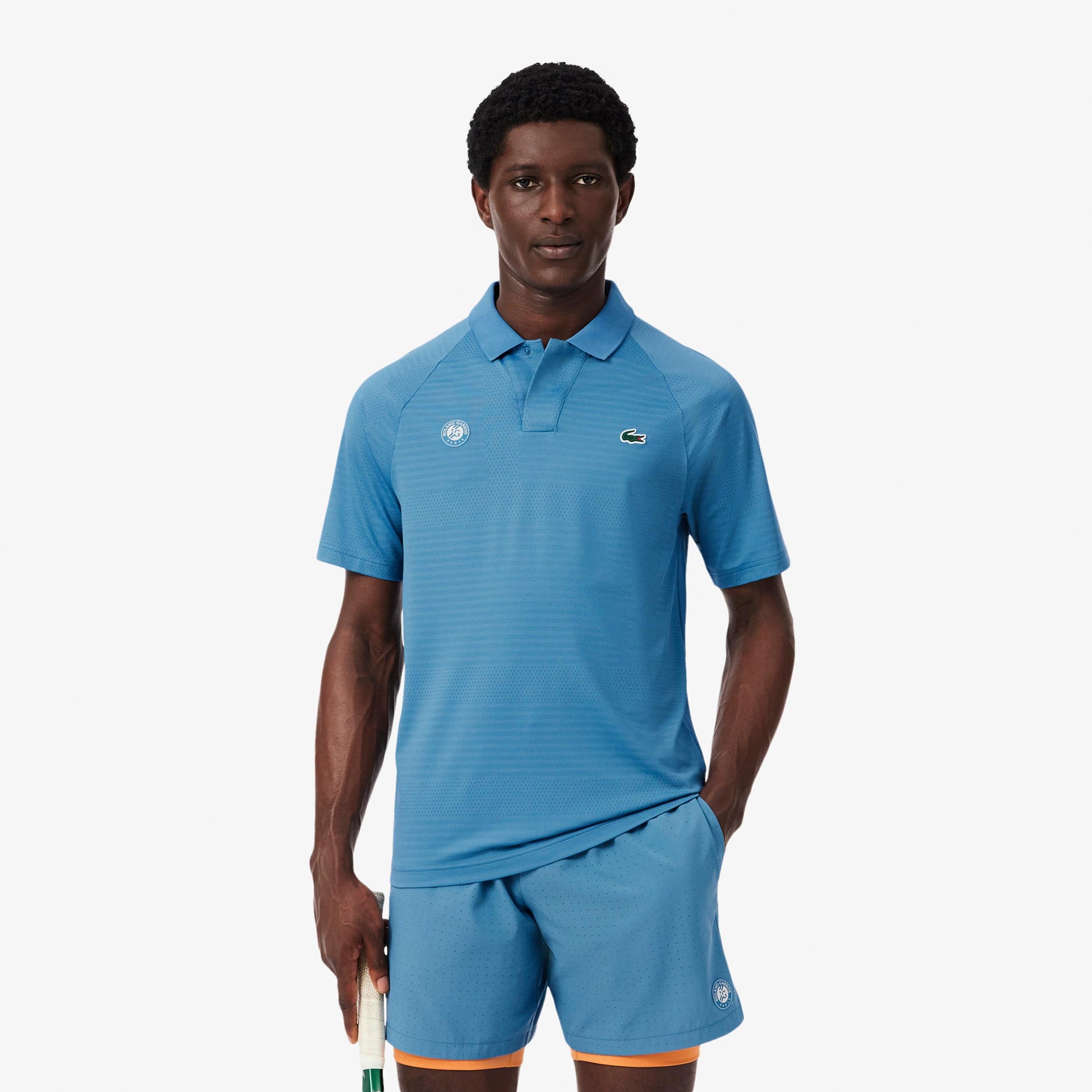 Lacoste Polo Mężczyźni - niebiesko-szary